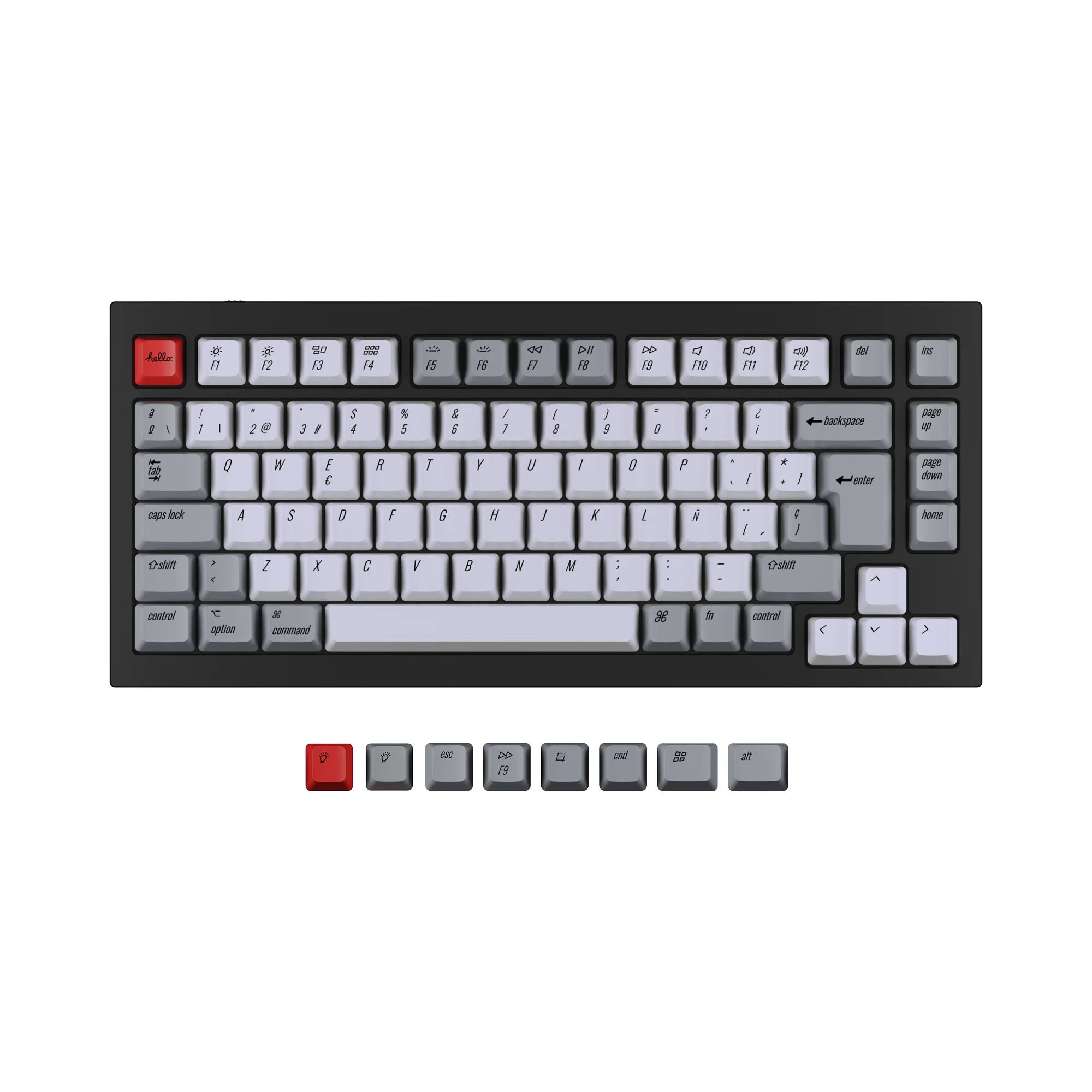 ISO Q1 & Q1 Pro & V1 & K2 & K2 Pro OEM Dye-Sub PBT Keycap-Set