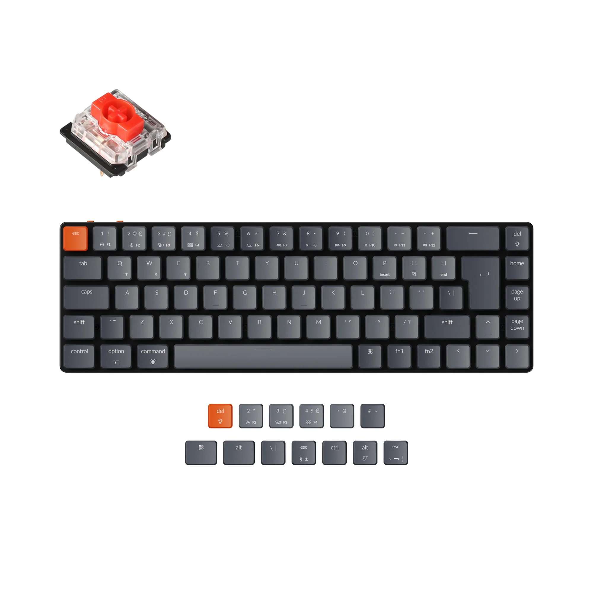 Clavier mécanique sans fil ultra-mince Keychron K7 (layout ISO UK)