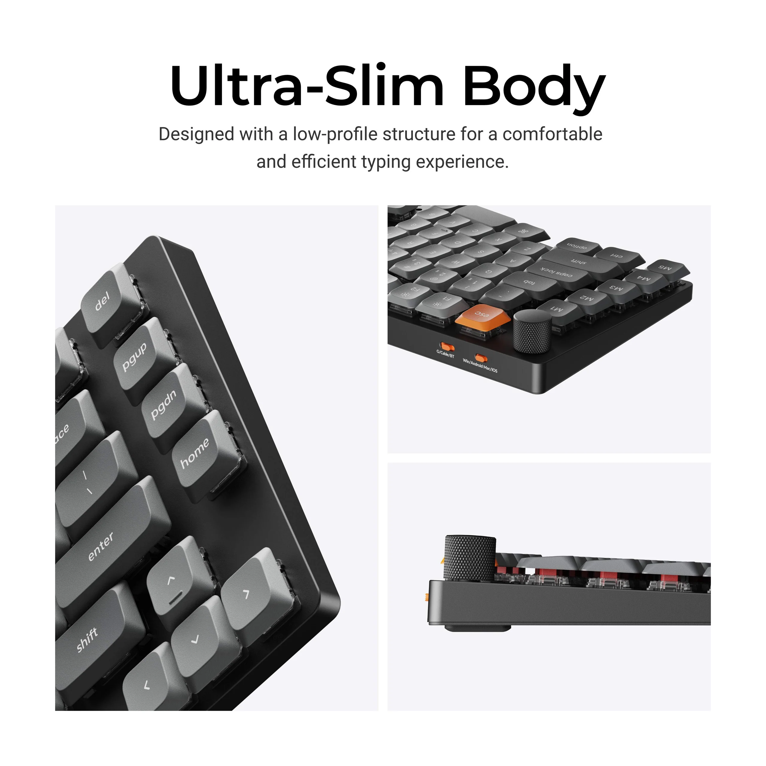 Teclado mecânico personalizado sem fio Keychron K15 Max (layout Alice) QMK