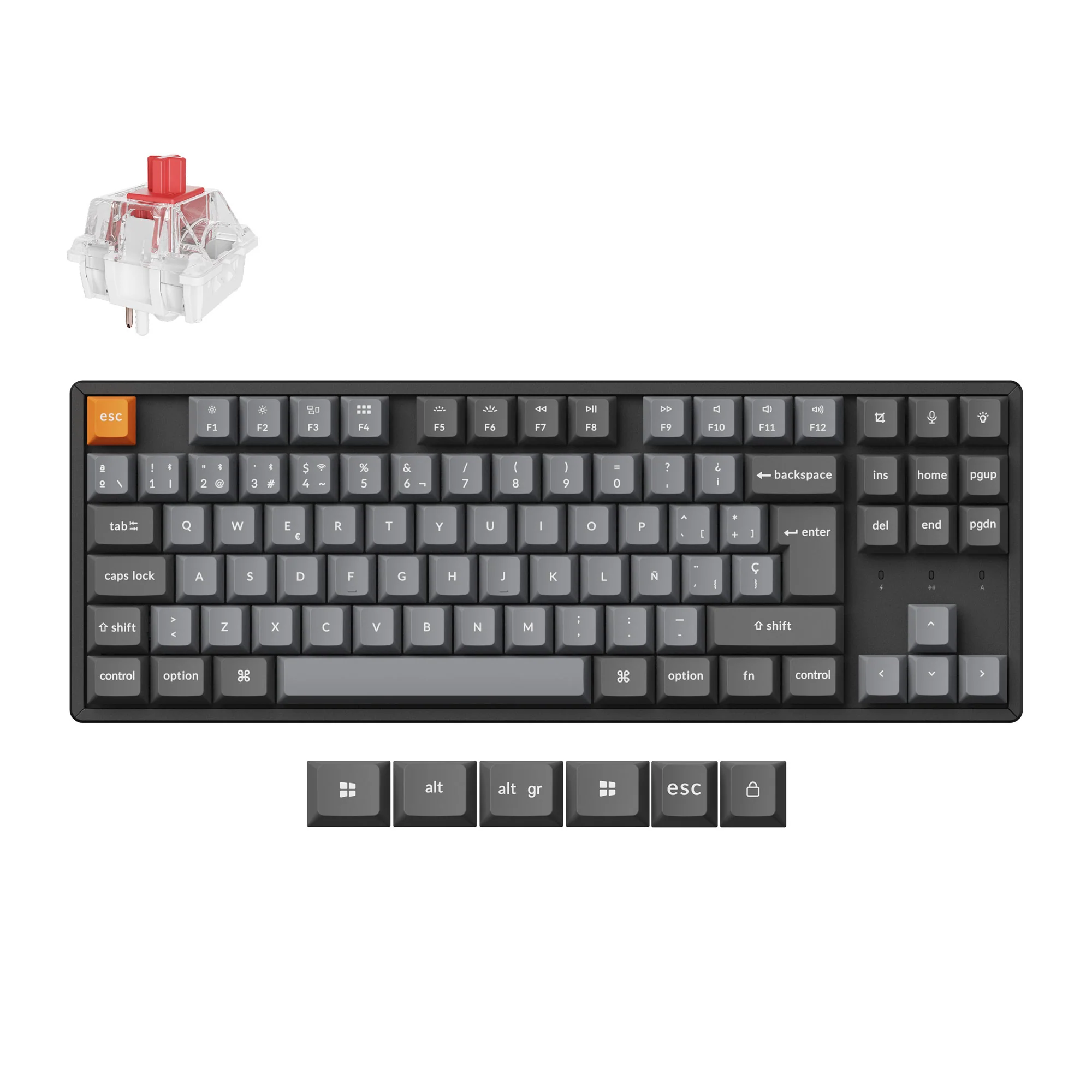 Keychron K8 Max QMK Wireless Mechanical Keyboard ISO Layout Collection