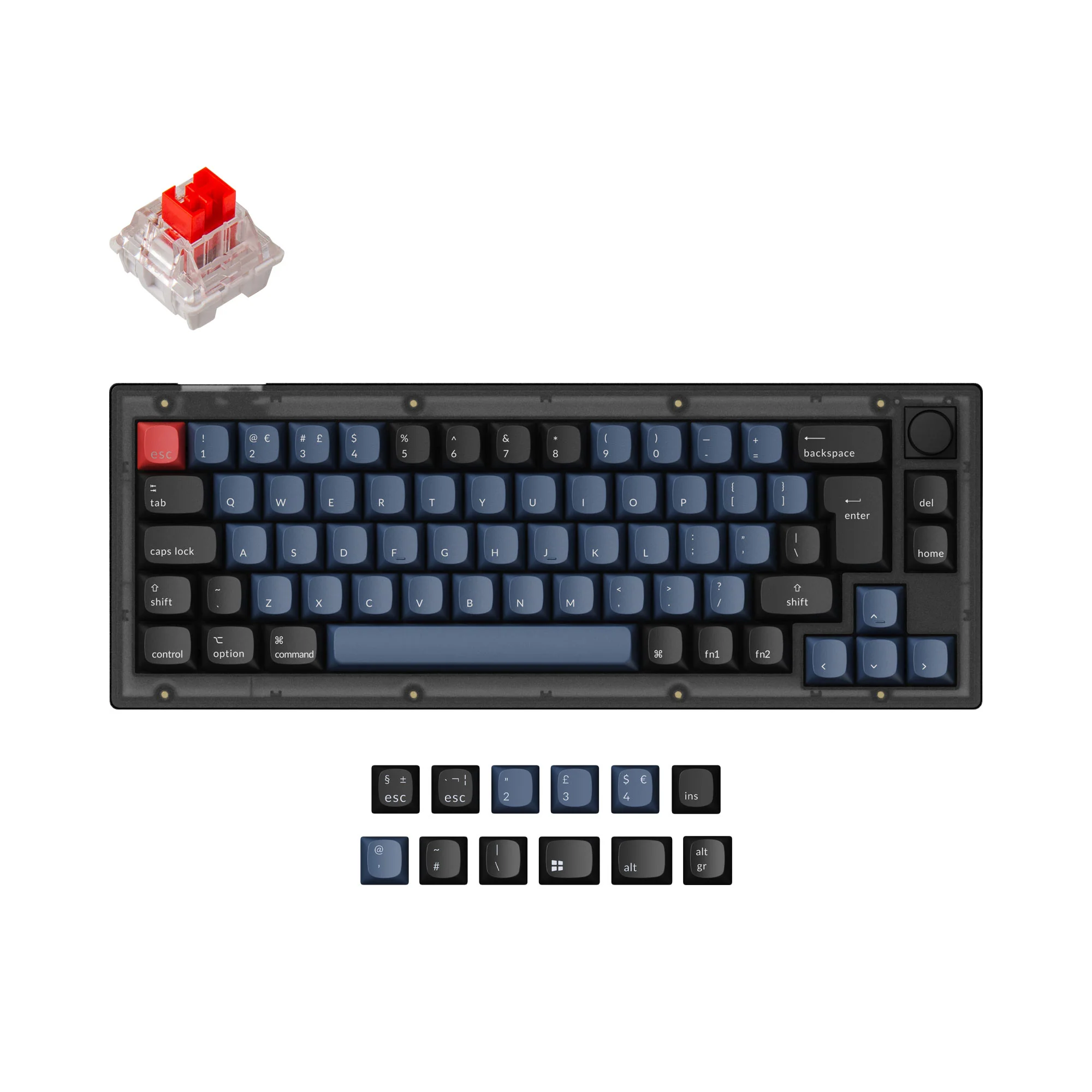 Keychron V2 QMK Teclado Mecánico Personalizado Colección de Distribución ISO