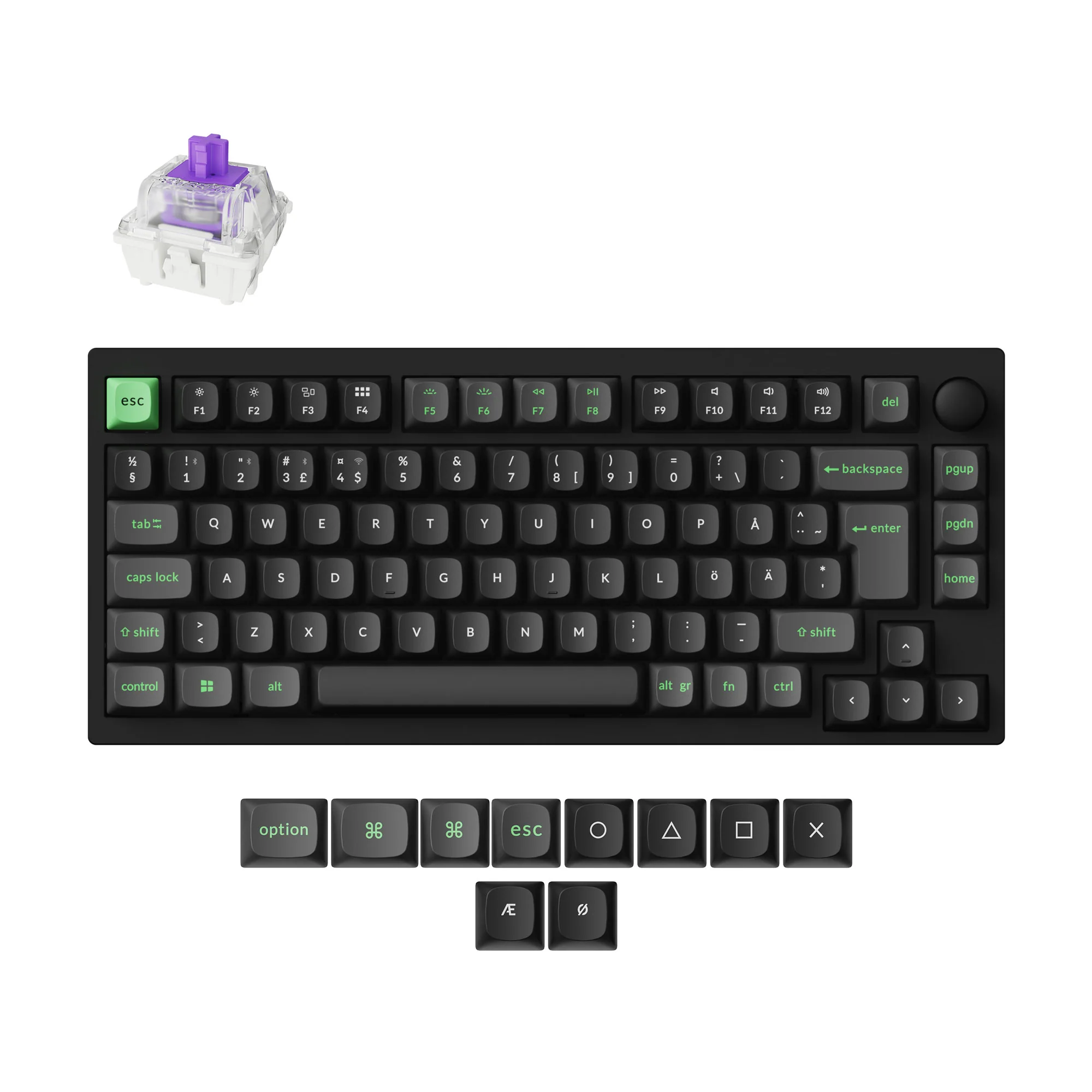 Lemokey P1 HE Teclado gaming personalizado inalámbrico con interruptor magnético, colección de distribución ISO
