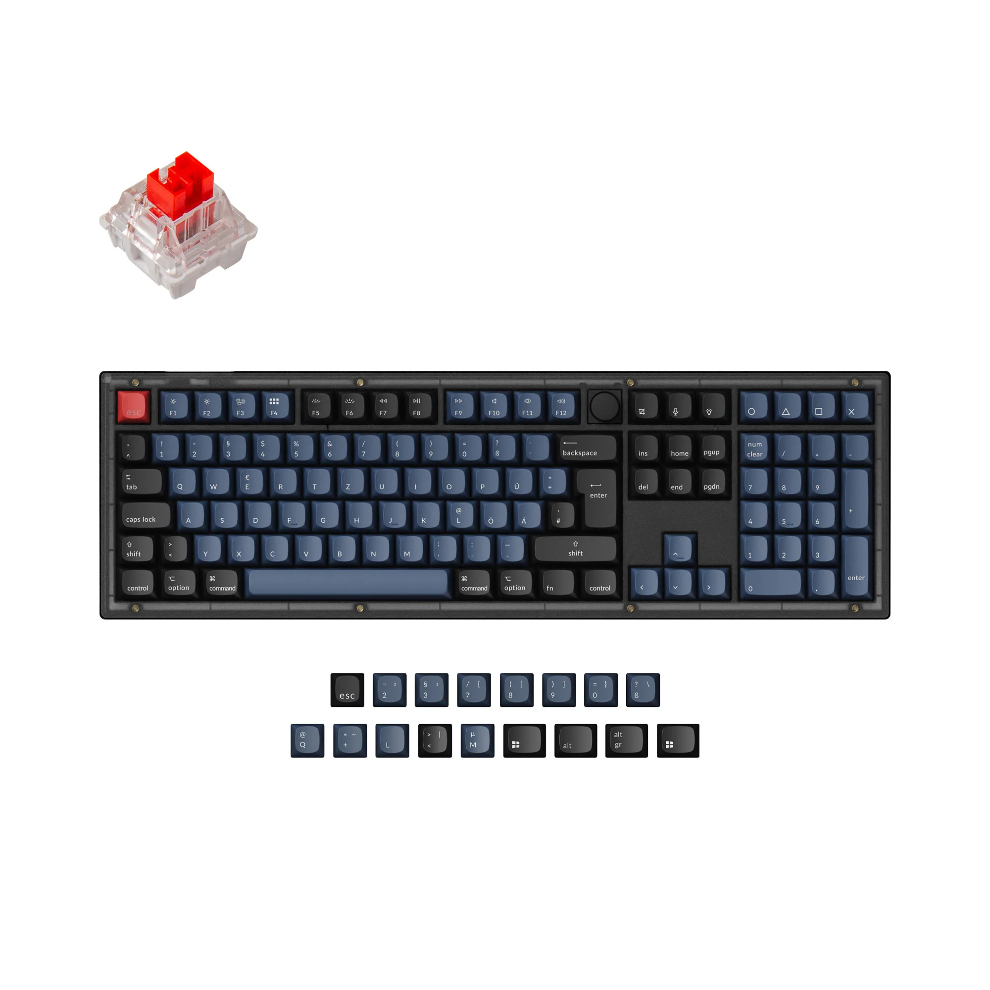 Keychron V6 QMK Customowa klawiatura mechaniczna – kolekcja układów ISO
