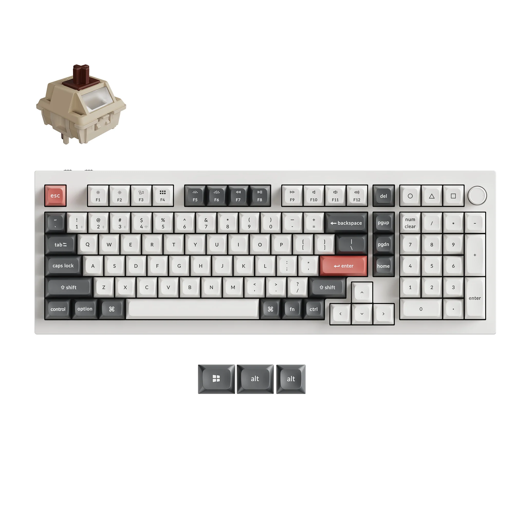 Teclado mecânico personalizado sem fio Keychron Q5 Ultra 8K