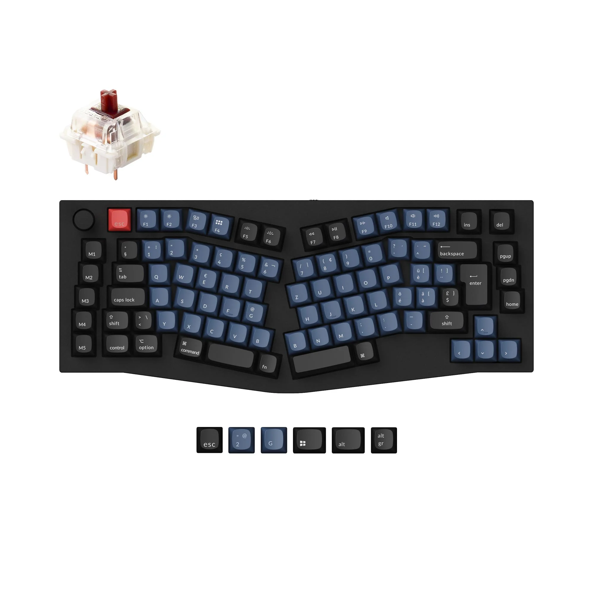 Keychron Q10 (Alice-asettelu) QMK Custom -mekaaninen näppäimistö, ISO-asettelukokoelma