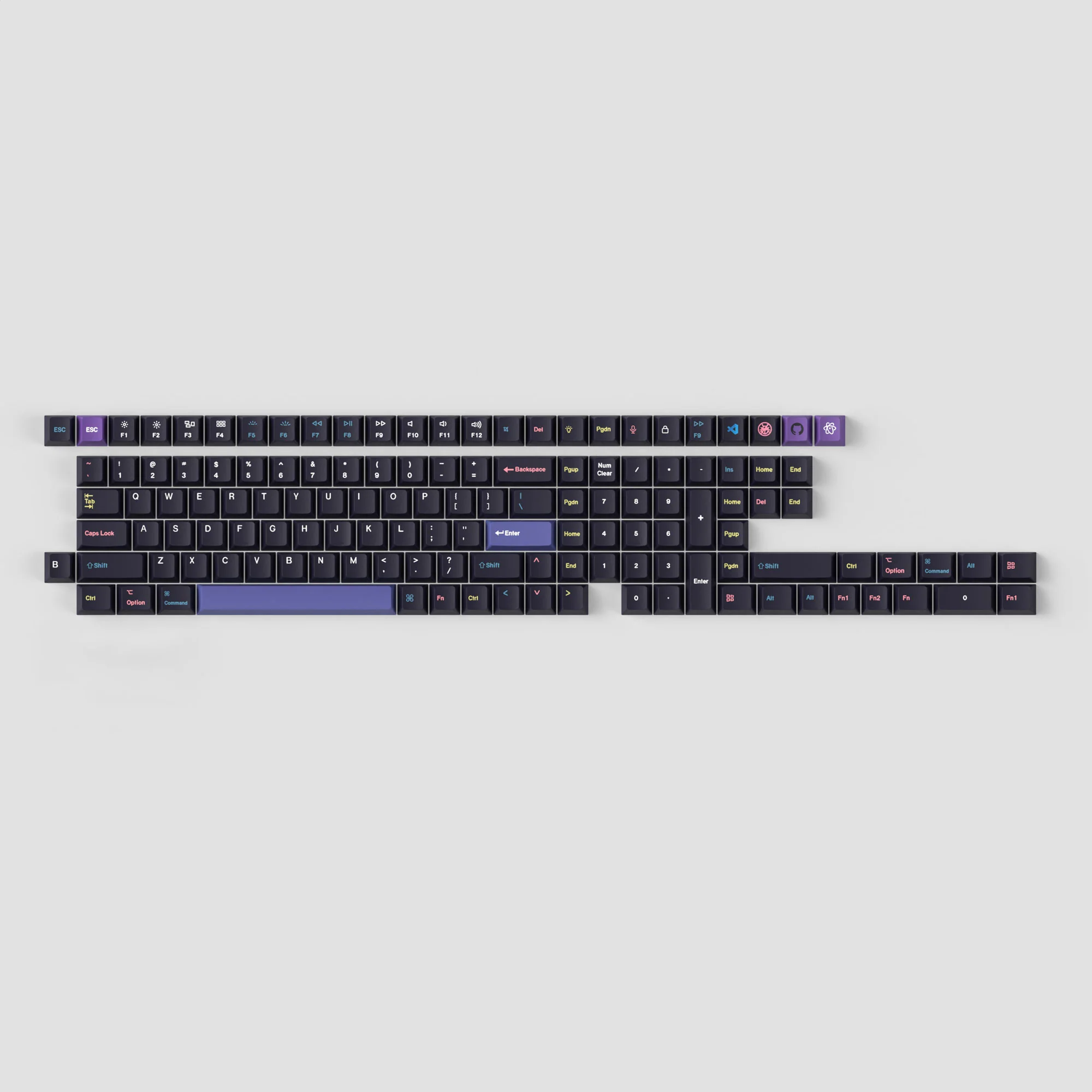 Set completo de teclas PBT de perfil Cherry con sublimación de tinta - Cyber Developer