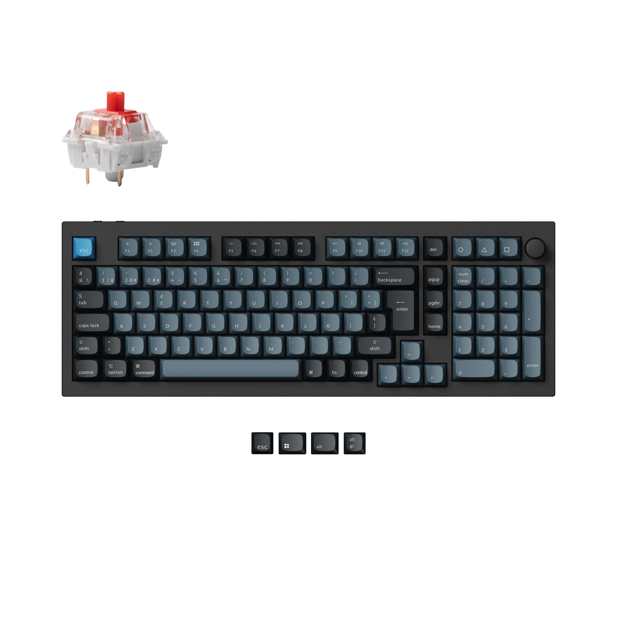 Keychron Q5 Pro QMK/VIA langaton mukautettu mekaaninen näppäimistö ISO-layout-kokoelma