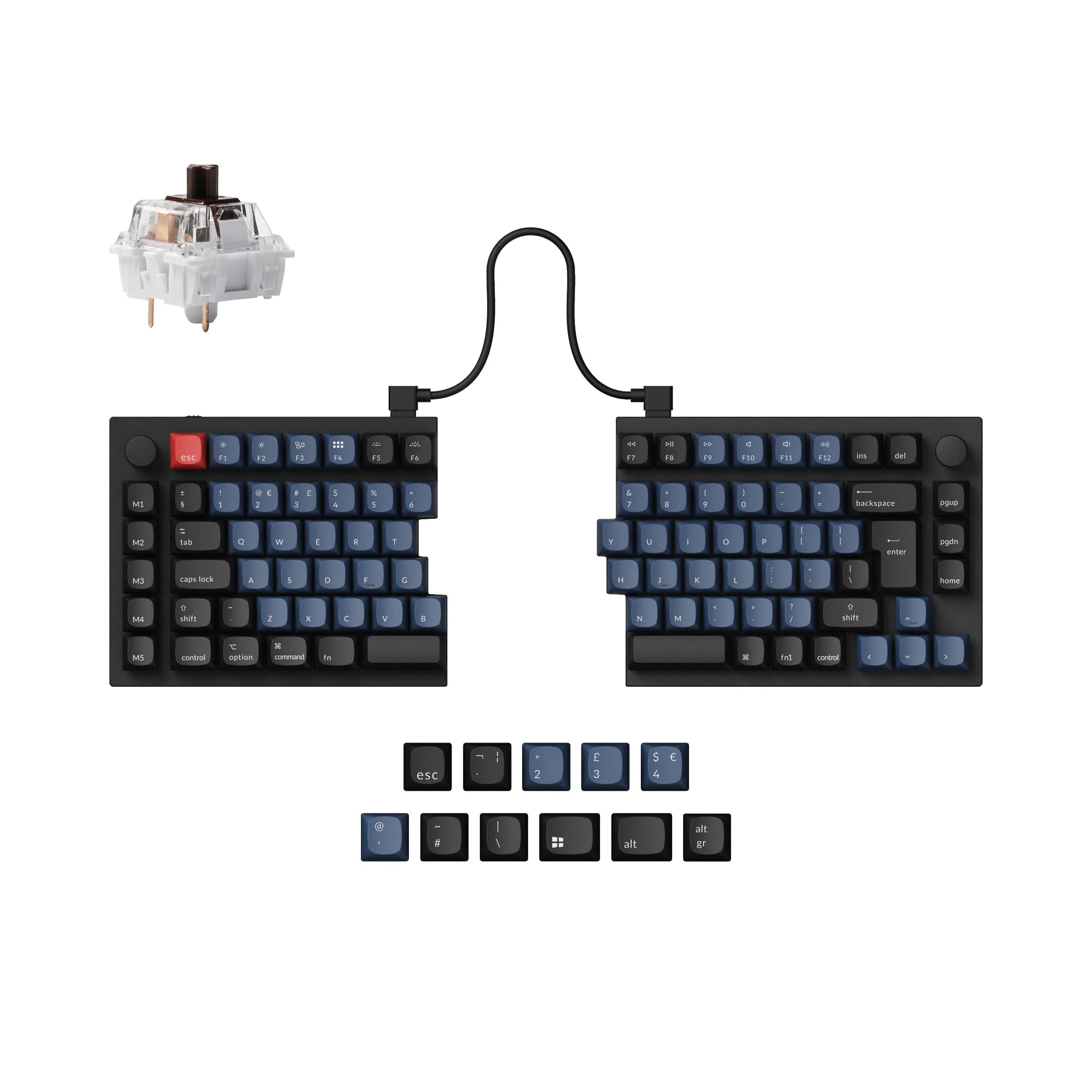 Keychron Q11 teclado mecánico personalizable QMK - colección de distribución ISO