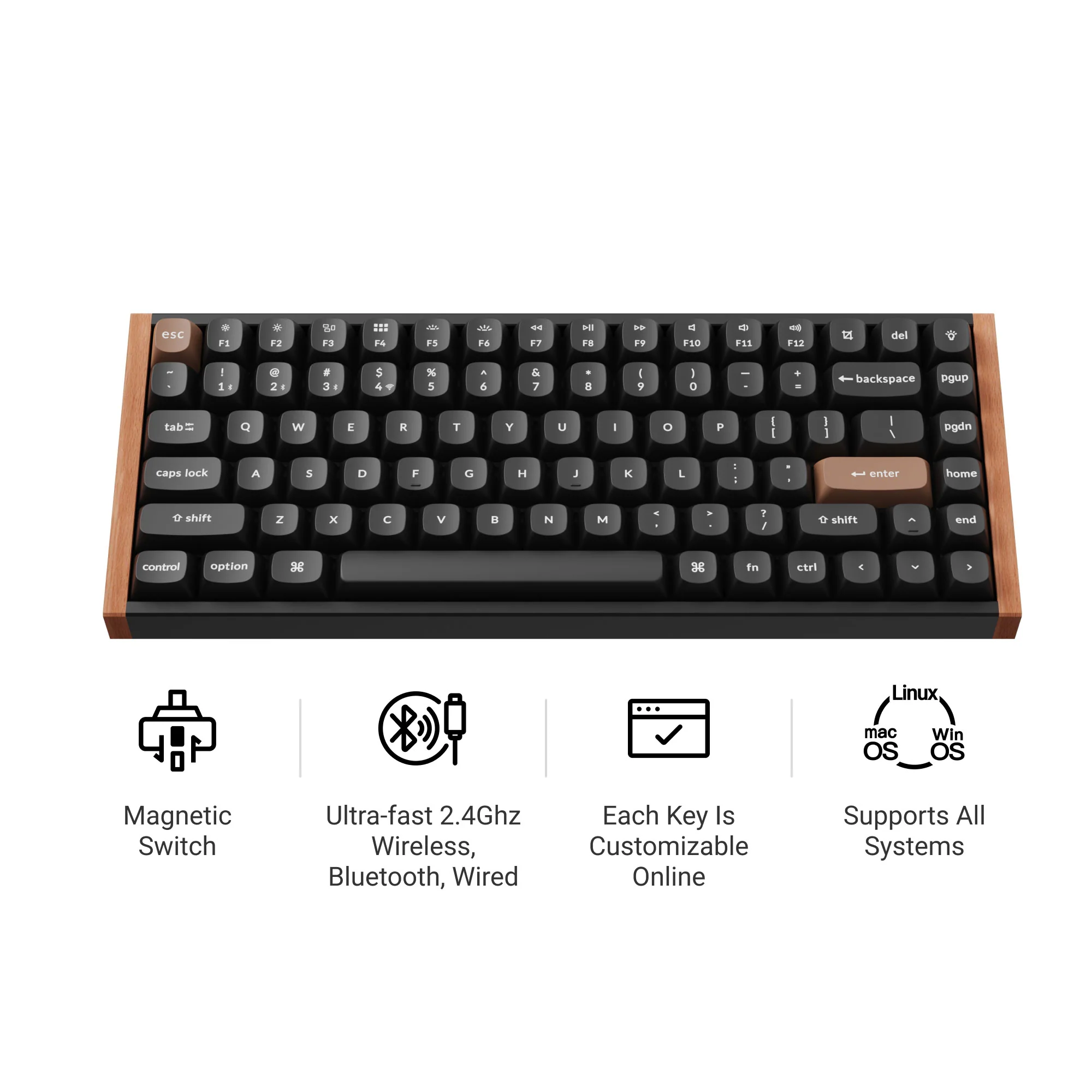 Keychron K2 HE kabellose Custom-Tastatur mit Magnetschaltern