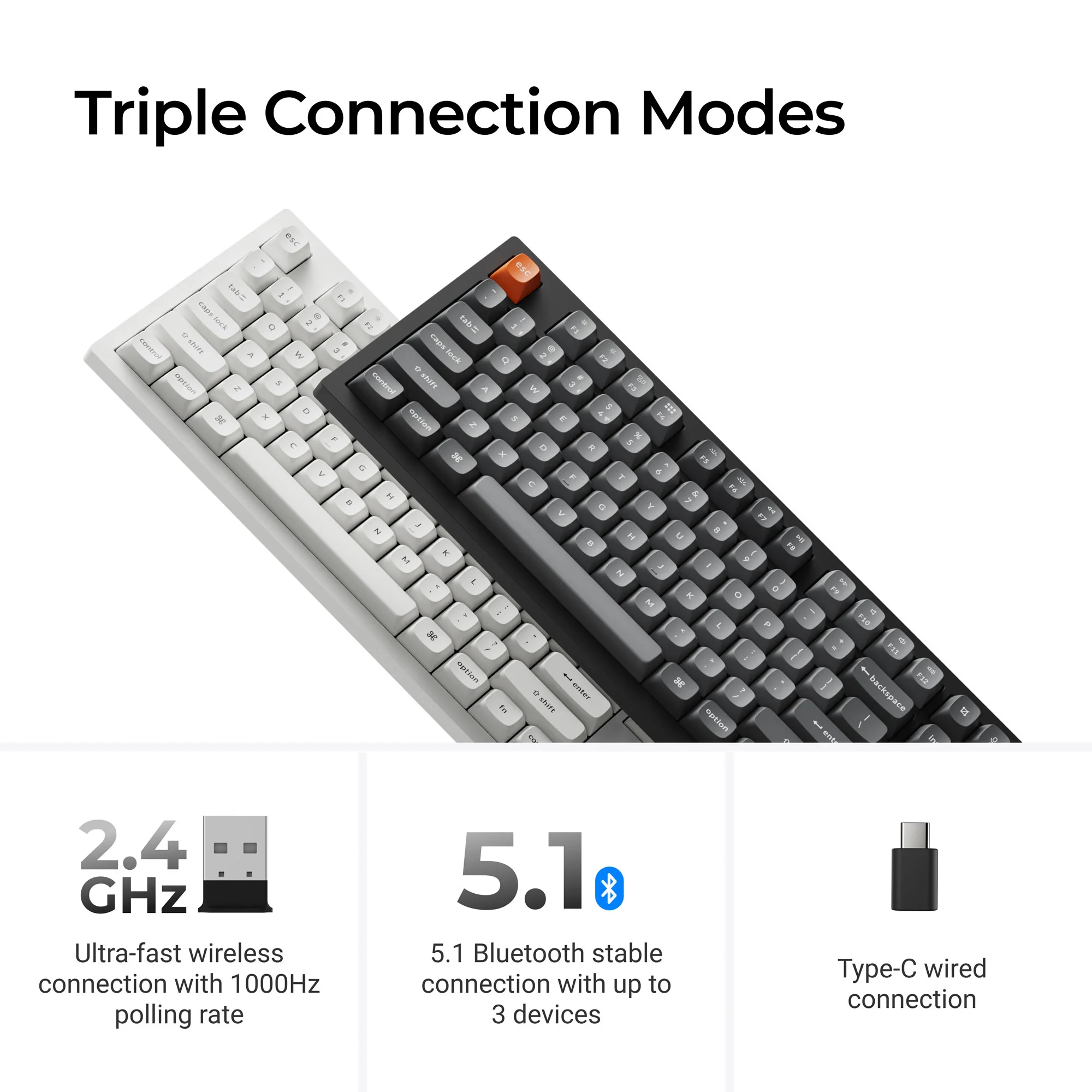 Keychron K10 Max QMK Teclado mecánico inalámbrico
