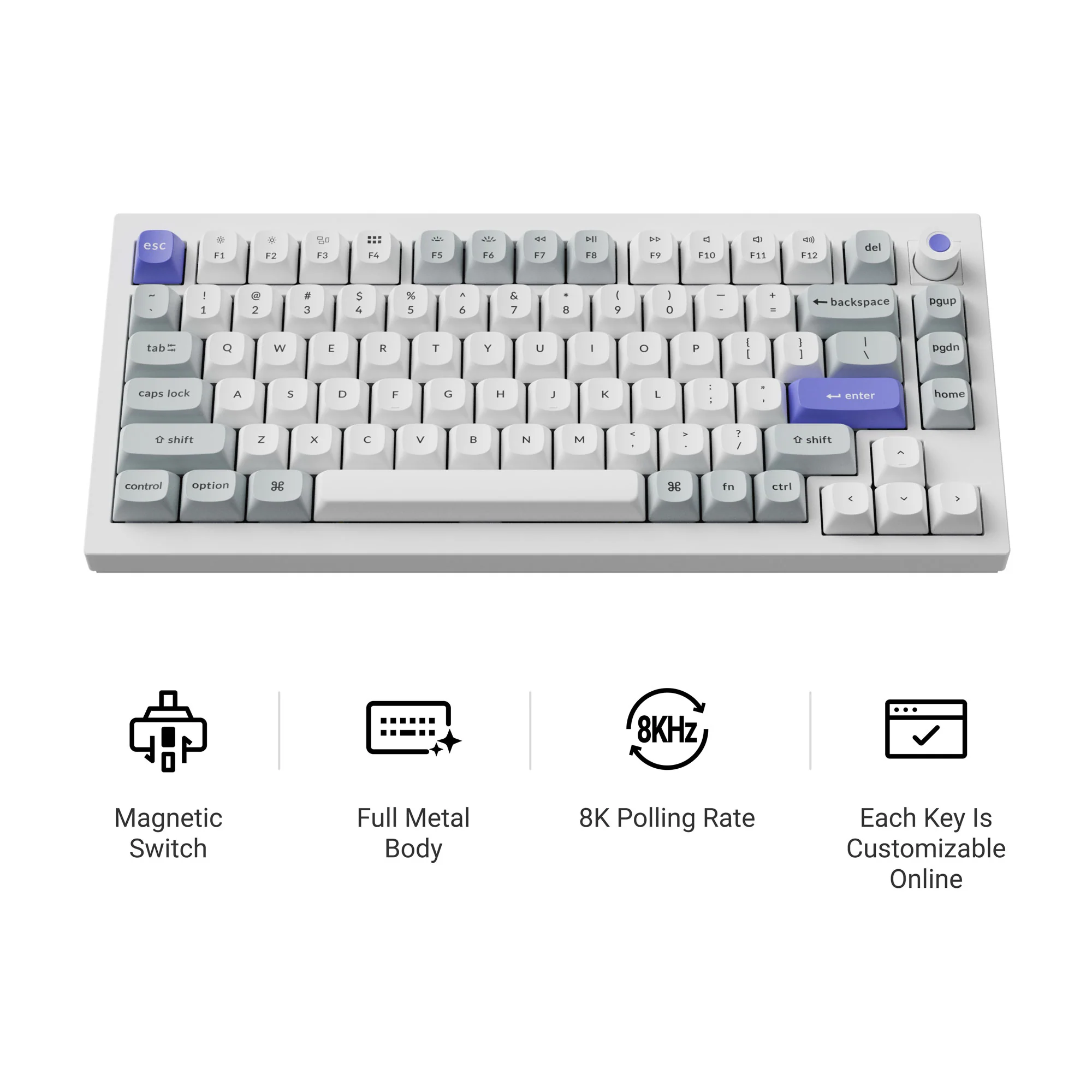 Teclado com Interruptor Magnético Keychron Q1 HE 8K
