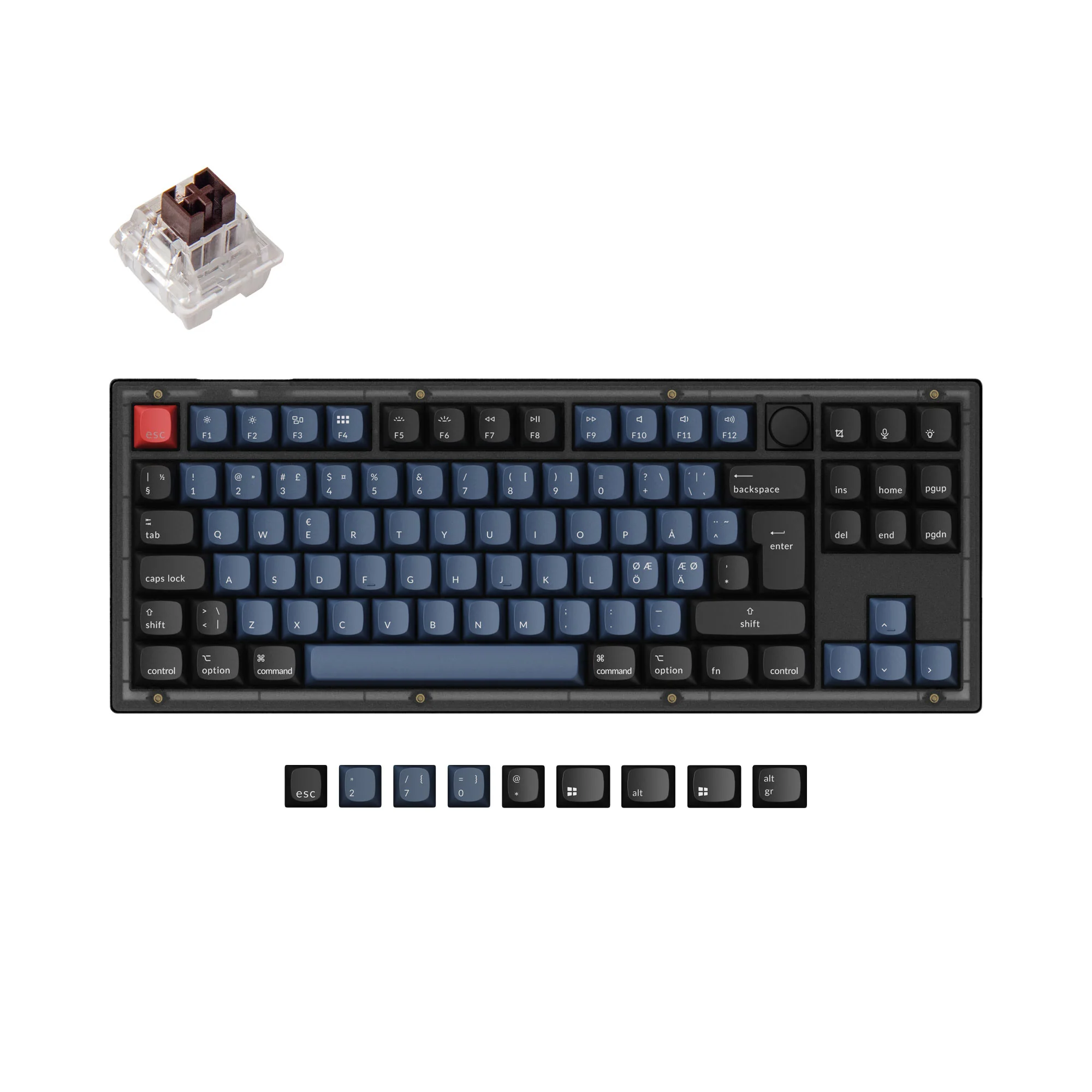 Keychron V3 QMK Custom -mekaaninen näppäimistö, ISO-asettelukokoelma