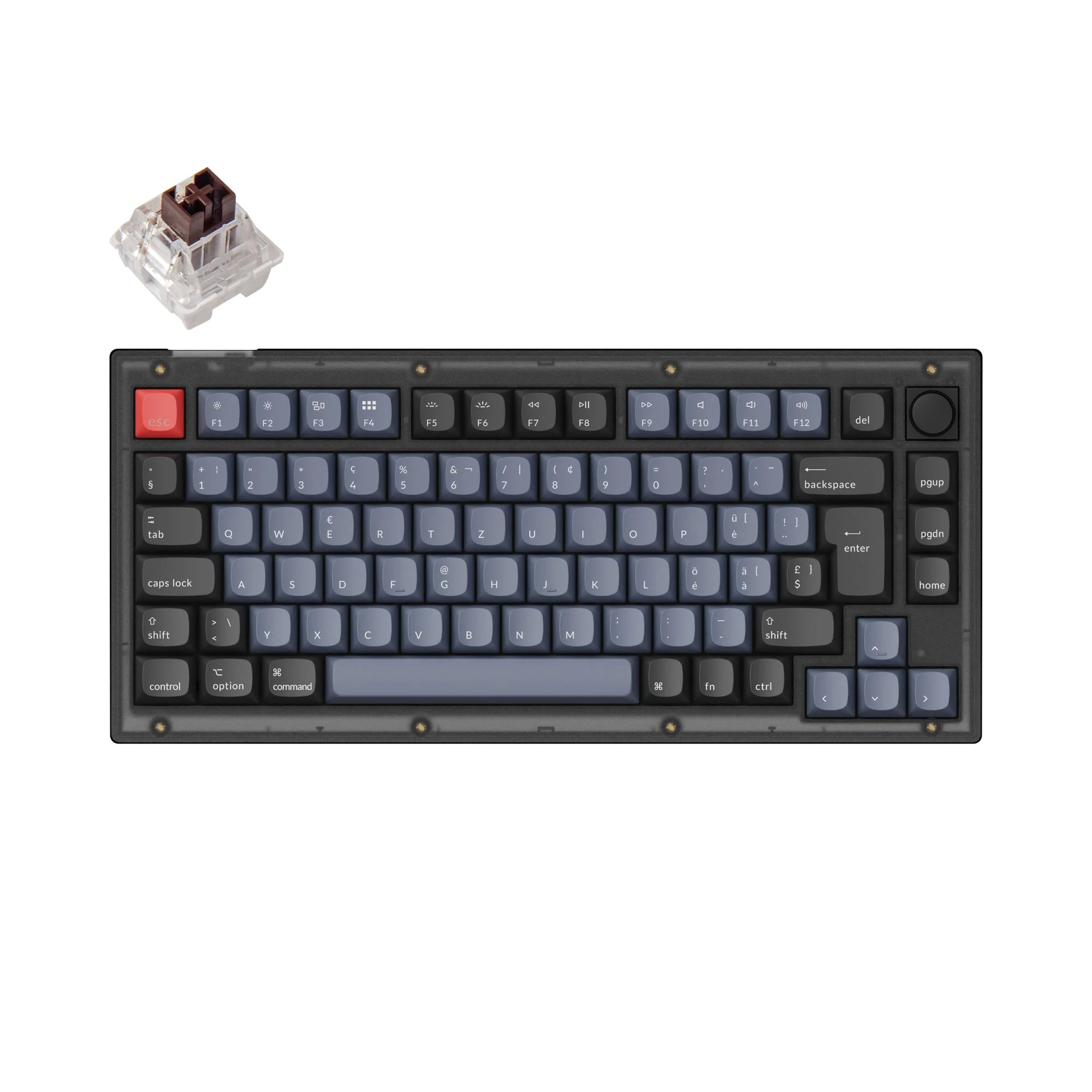 Keychron V1 QMK Custom mekanisk tastatur ISO-layout-kollektion