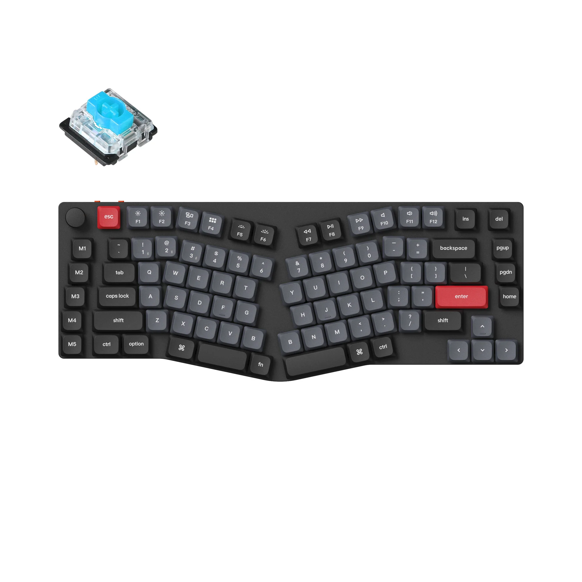 Teclado mecánico inalámbrico personalizado Keychron K15 Pro (distribución Alice) QMK/VIA