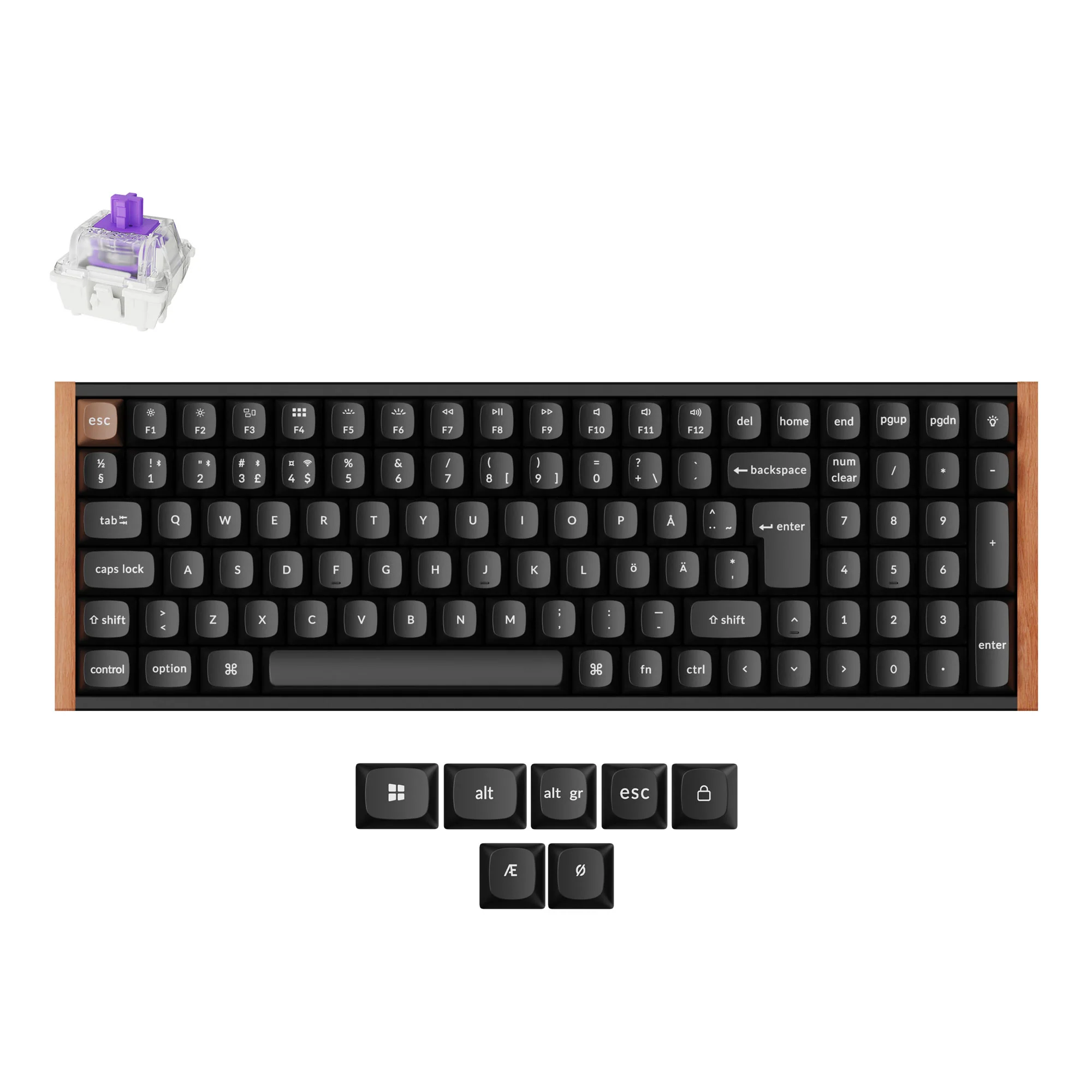 Keychron K4 HE Teclado sem fio personalizável com switch magnético, layout ISO - Coleção