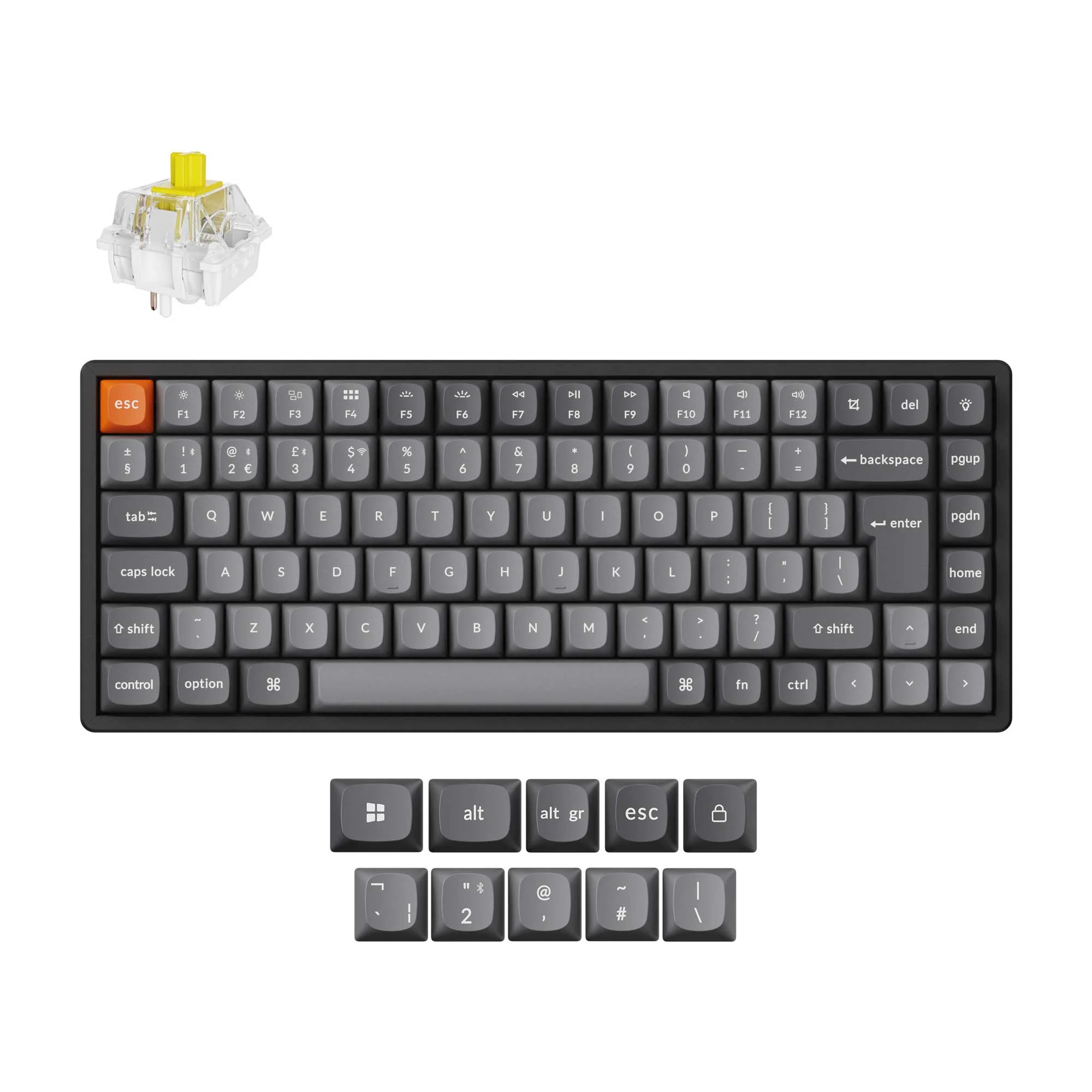Keychron K2 Max Teclado mecánico inalámbrico QMK, colección de distribución ISO