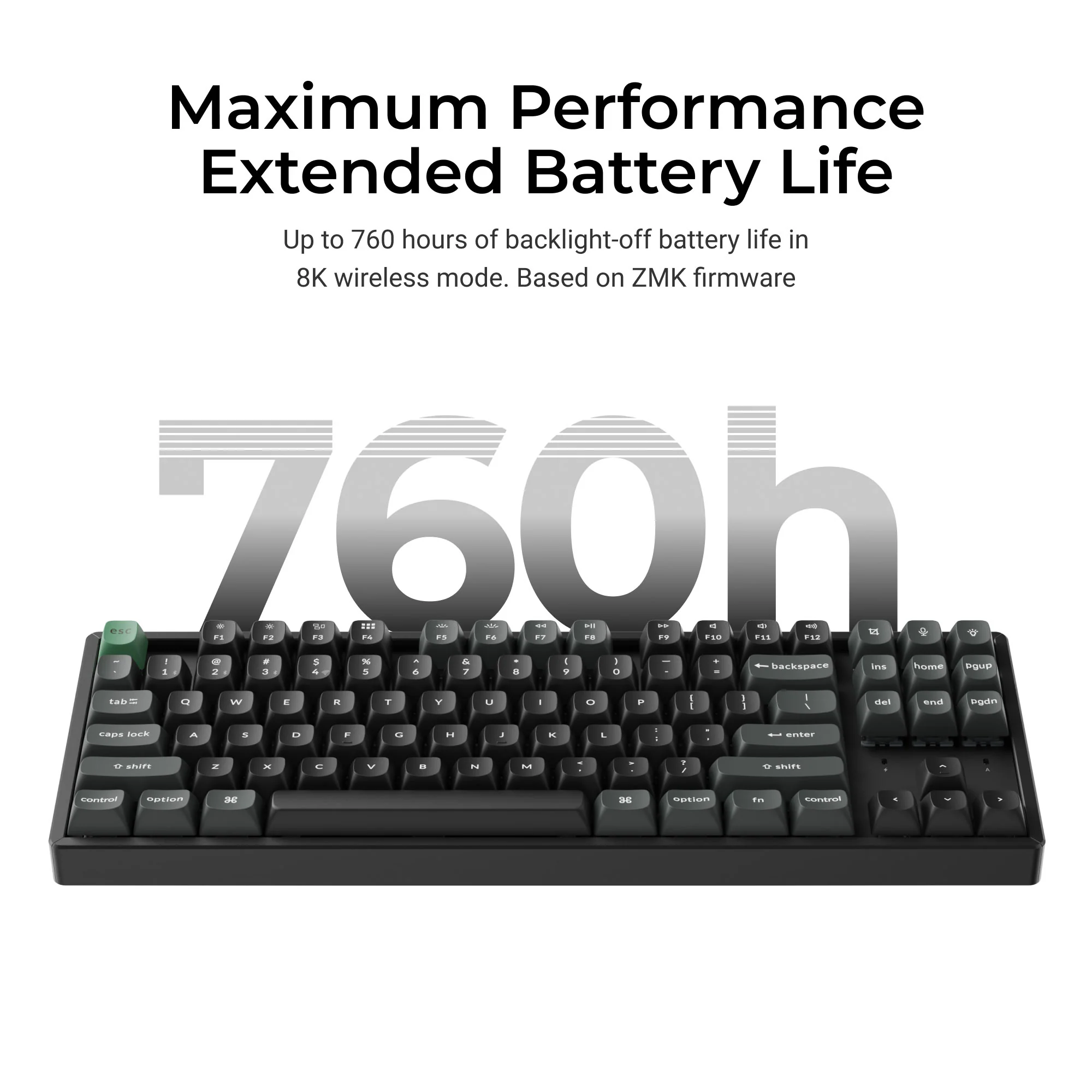 Teclado Mecânico Sem Fio Custom Keychron K8 Ultra 8K