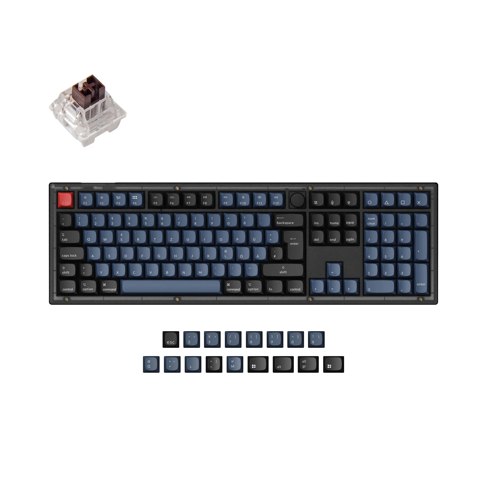 Keychron V6 QMK Customowa klawiatura mechaniczna – kolekcja układów ISO