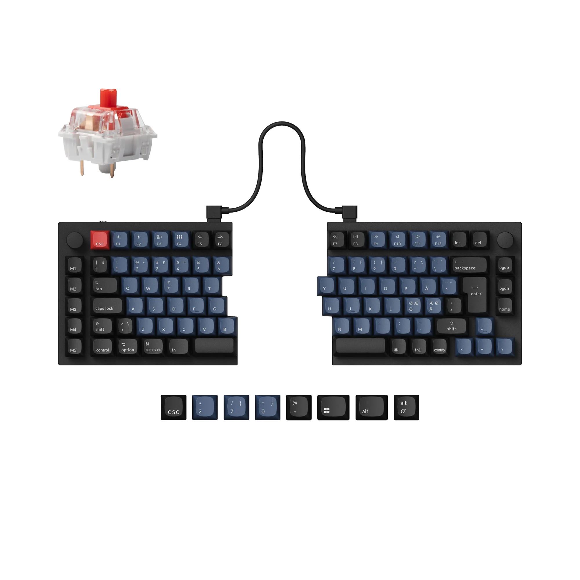 Keychron Q11 teclado mecánico personalizable QMK - colección de distribución ISO
