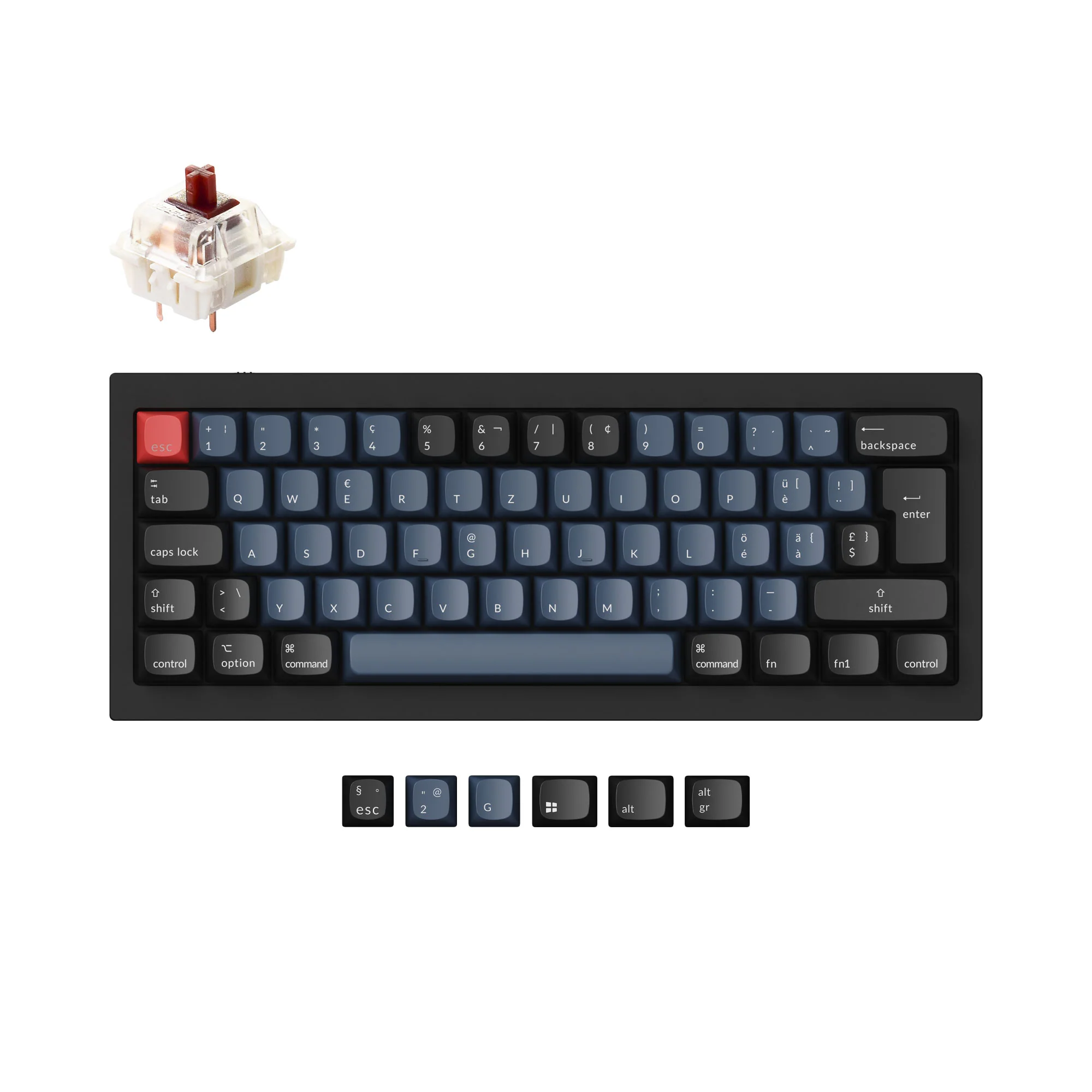 Keychron Q4 QMK Custom mekanisk tastatur ISO-layout-kollektion