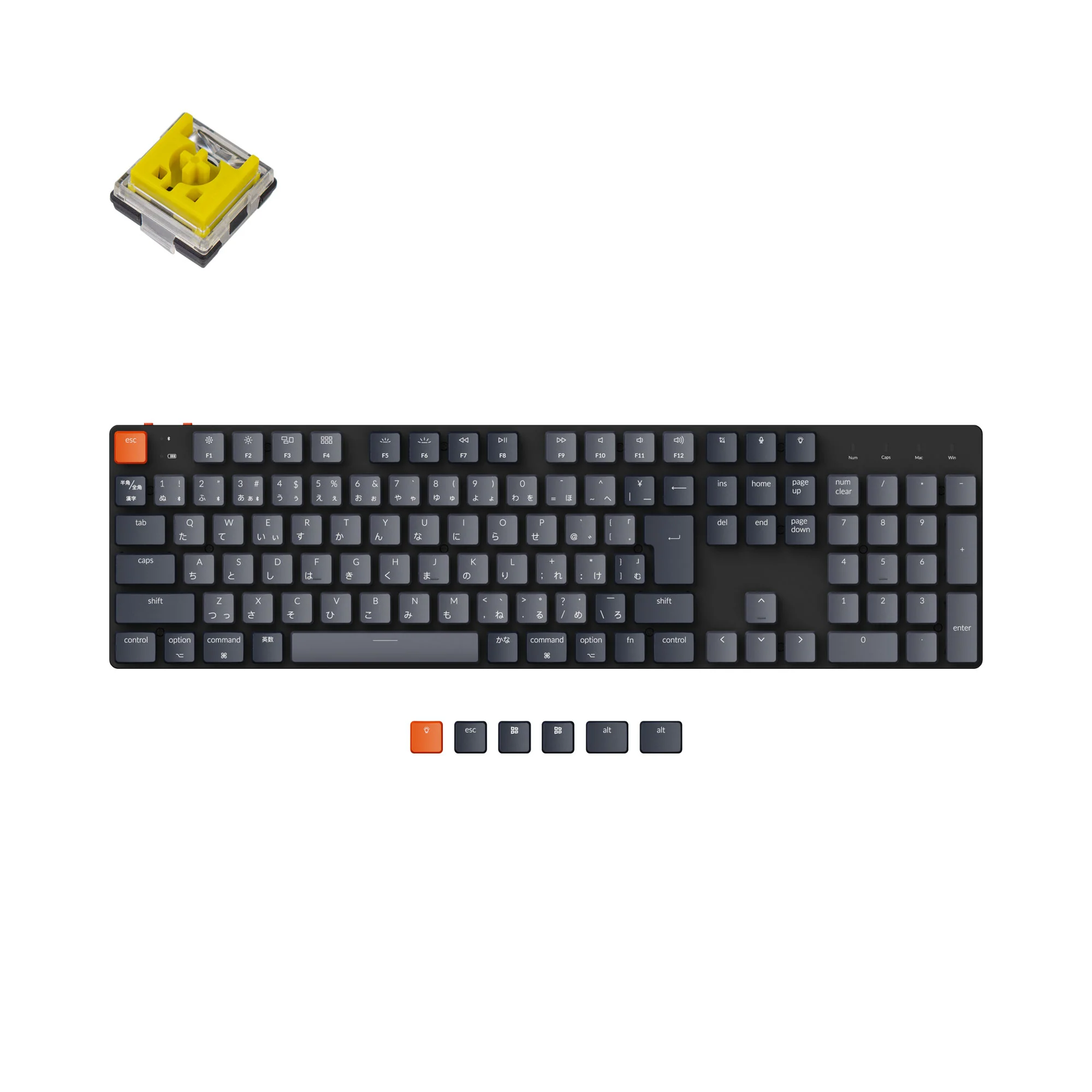 Keychron K5 SE trådløst mekanisk tastatur (japansk JIS-layout)