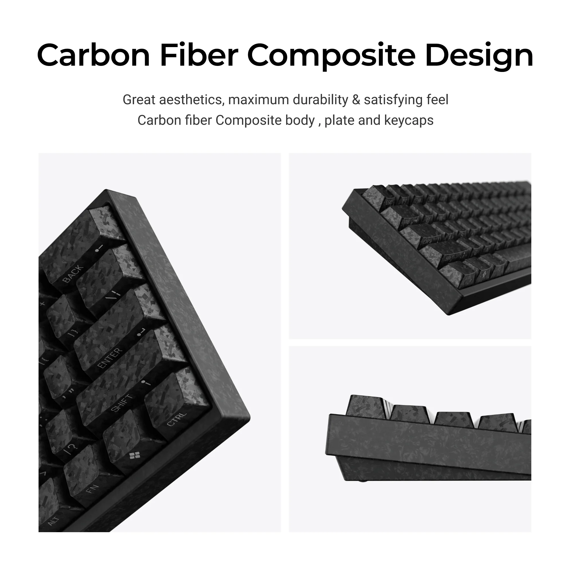 Keychron Carbon 60 HE 8K kablet tastatur med magnetiske brytere
