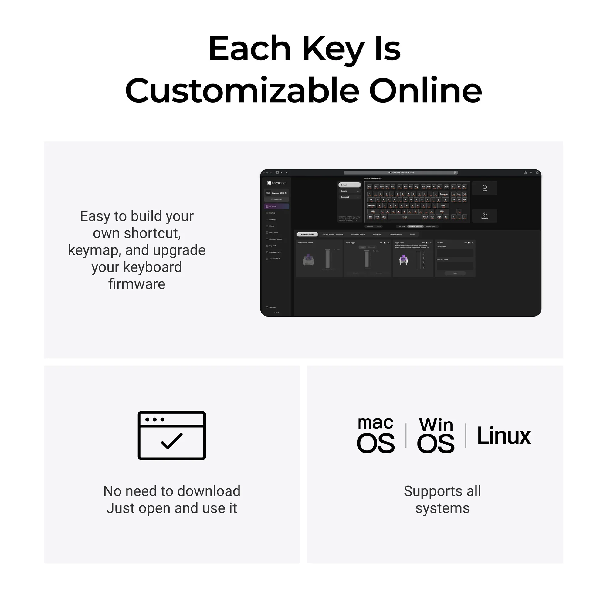 Keychron Q3 HE 8K magneettikytkiminen näppäimistö