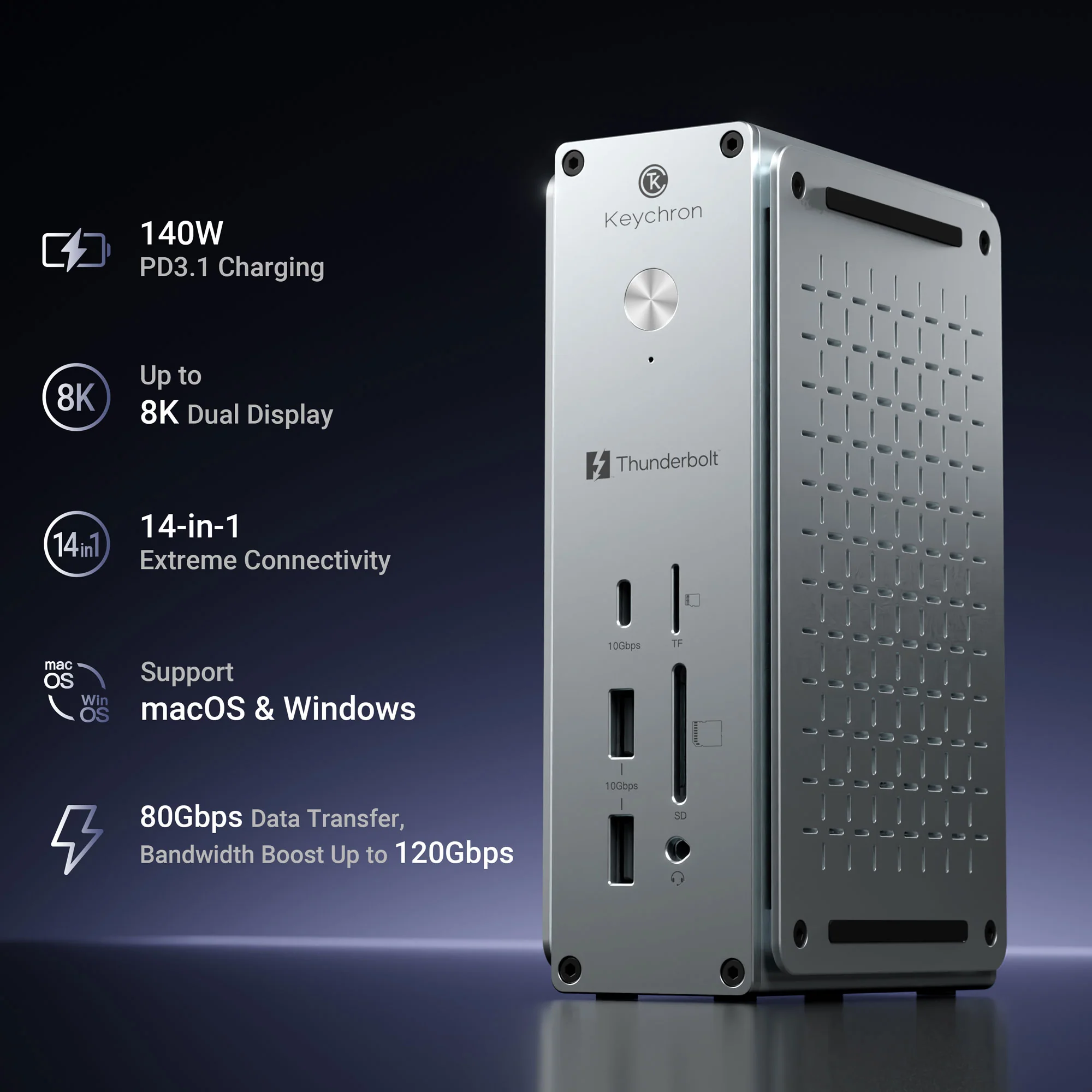 Keychron Thunderbolt 5 Dock (14-in-1)