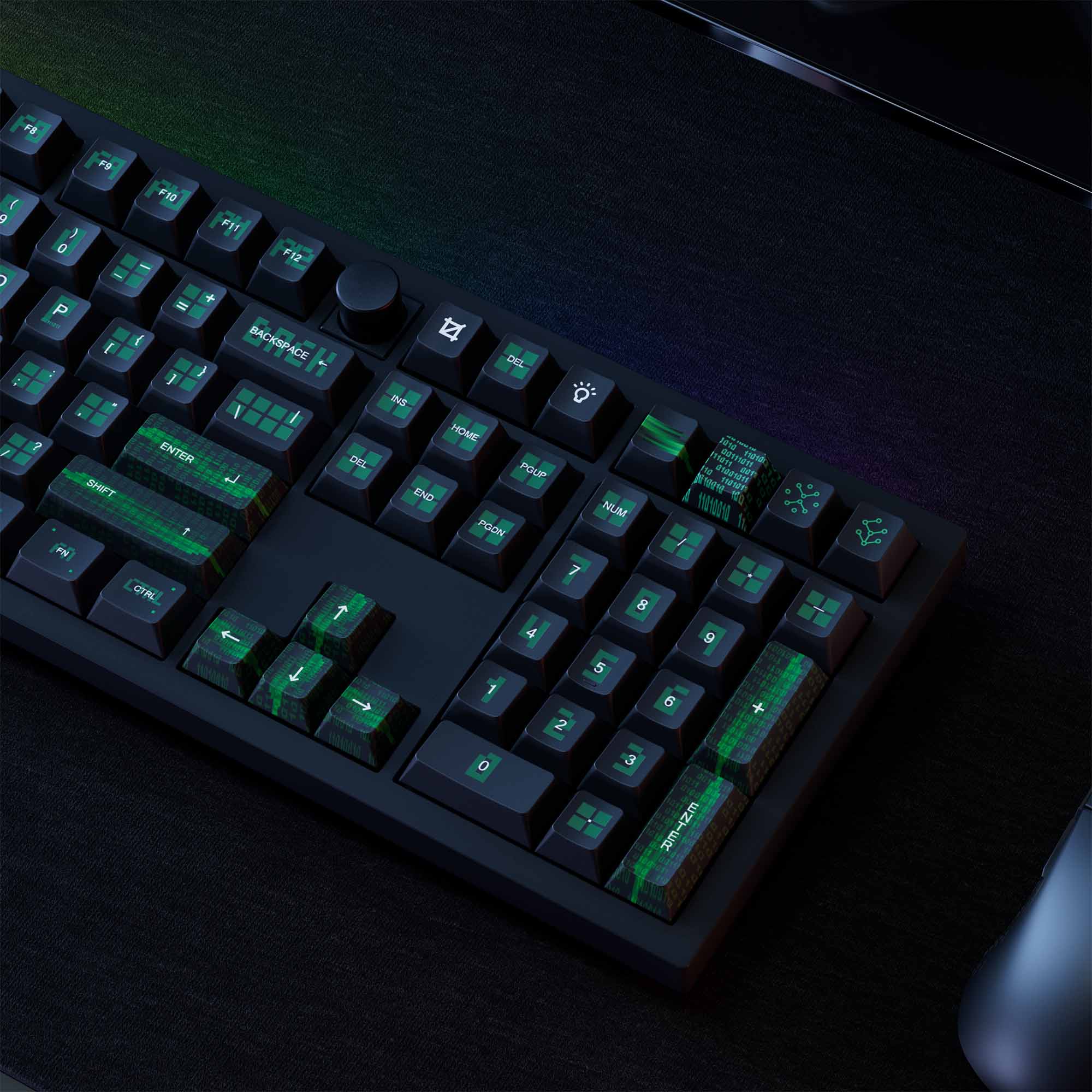 Binary - Conjunto Completo de Keycaps PBT Dye-Sub Perfil Cherry