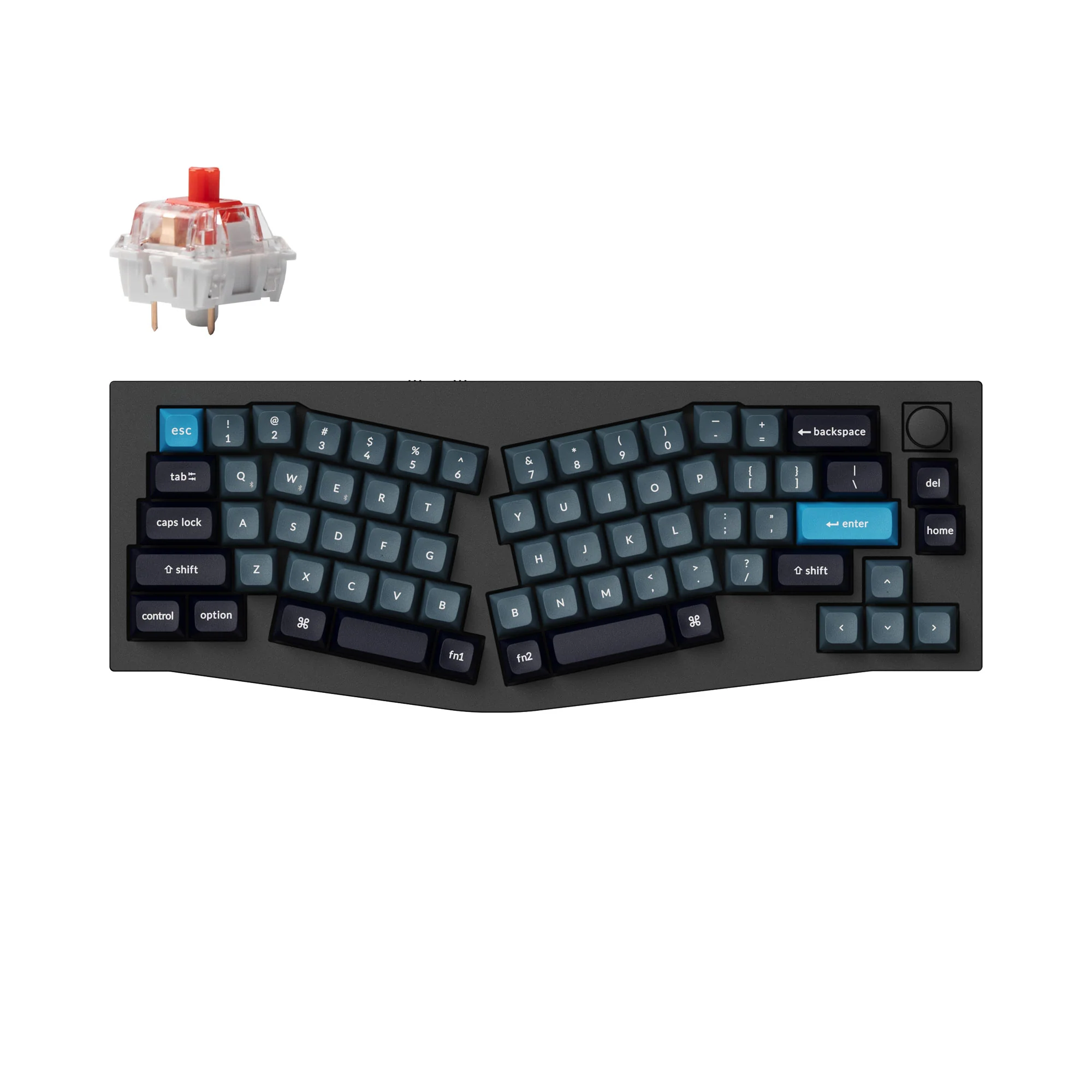 Teclado Mecânico Personalizado Sem Fio Keychron Q8 Pro (Layout Alice) QMK/VIA