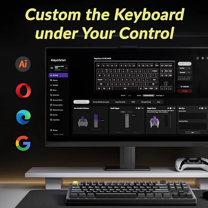 Teclado inalámbrico Keychron J4 HE con interruptores magnéticos