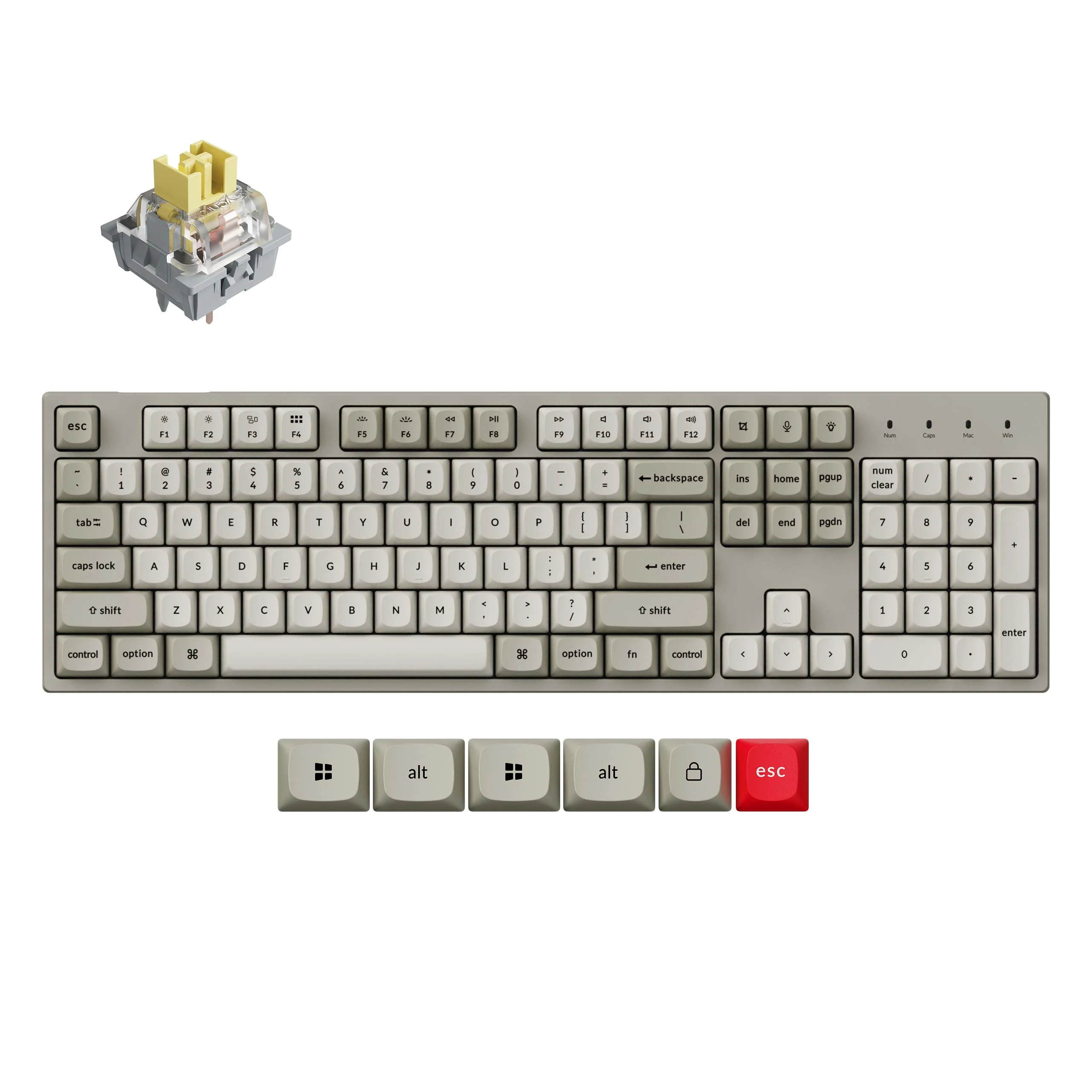 Keychron C2 Pro 8K QMK Przewodowa mechaniczna klawiatura custom