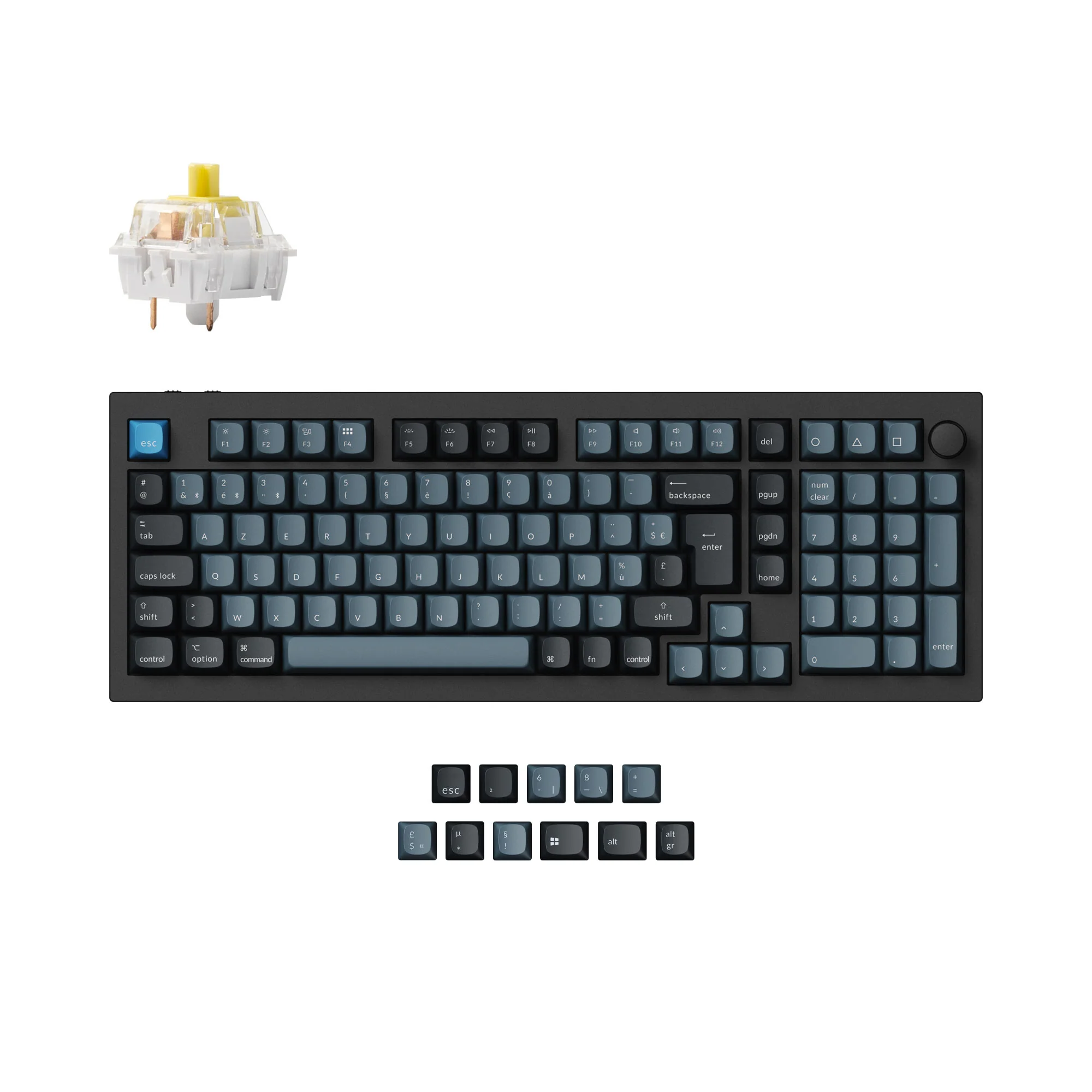 Keychron Q5 Pro QMK/VIA langaton mukautettu mekaaninen näppäimistö ISO-layout-kokoelma