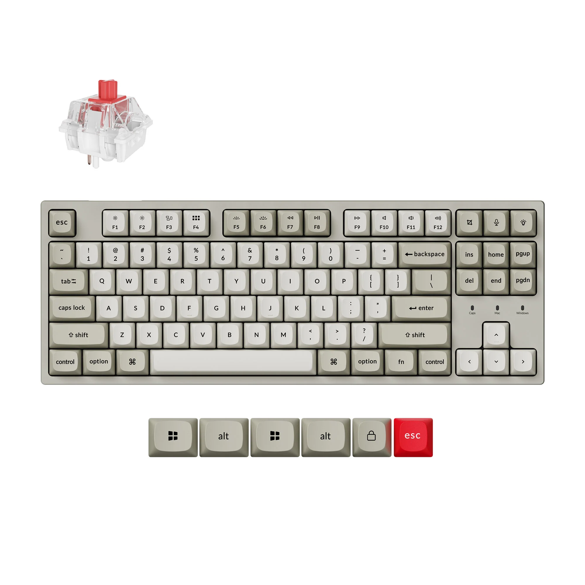 Keychron C1 Pro 8K QMK bekabeld custom mechanisch toetsenbord