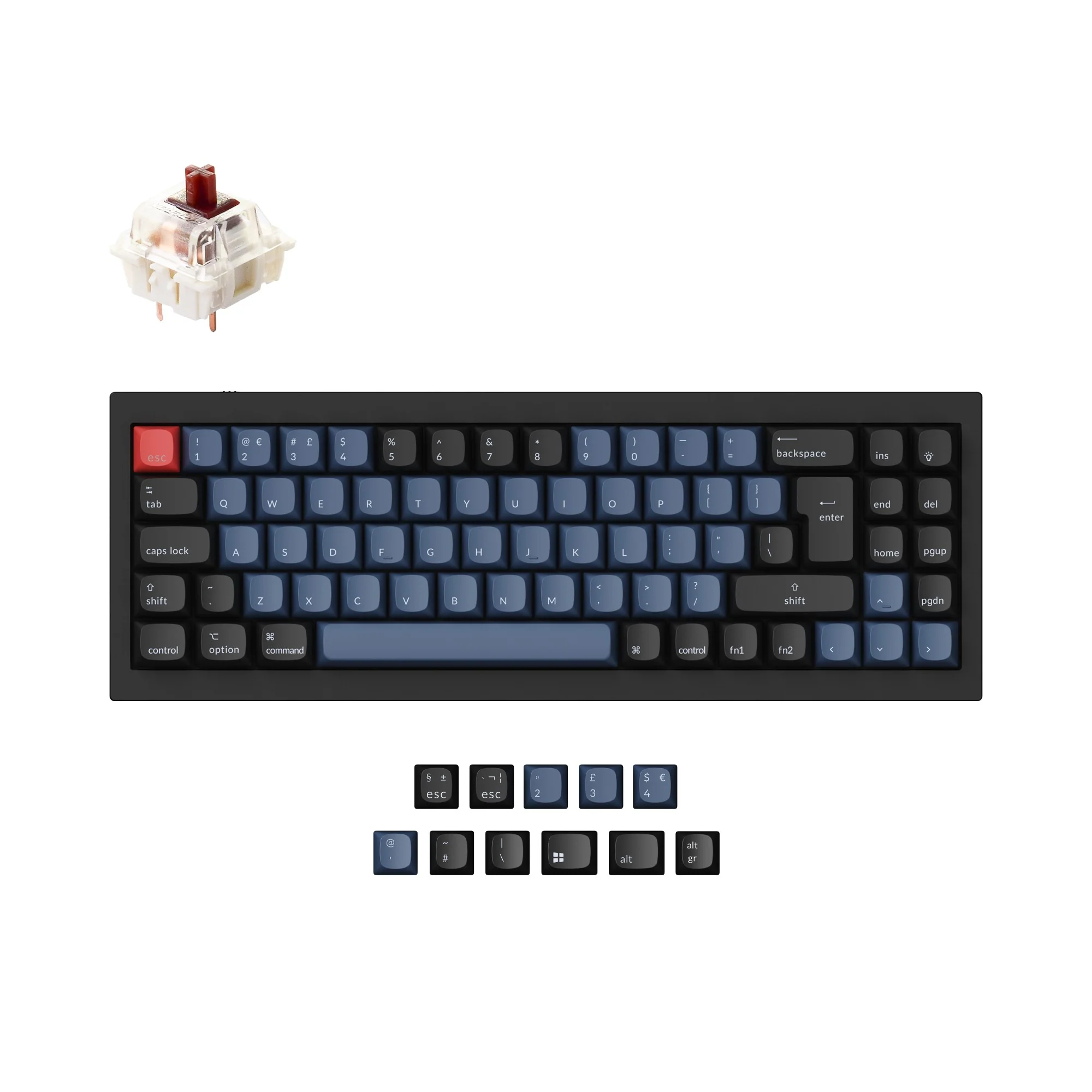 Colección Keychron Q7 QMK teclado mecánico personalizado diseño ISO