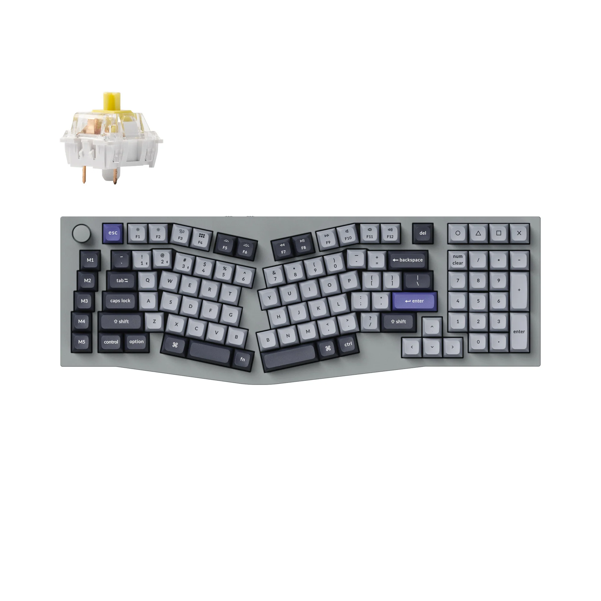 Teclado Mecânico Personalizado Sem Fio Keychron Q13 Pro (Layout Alice) QMK/VIA