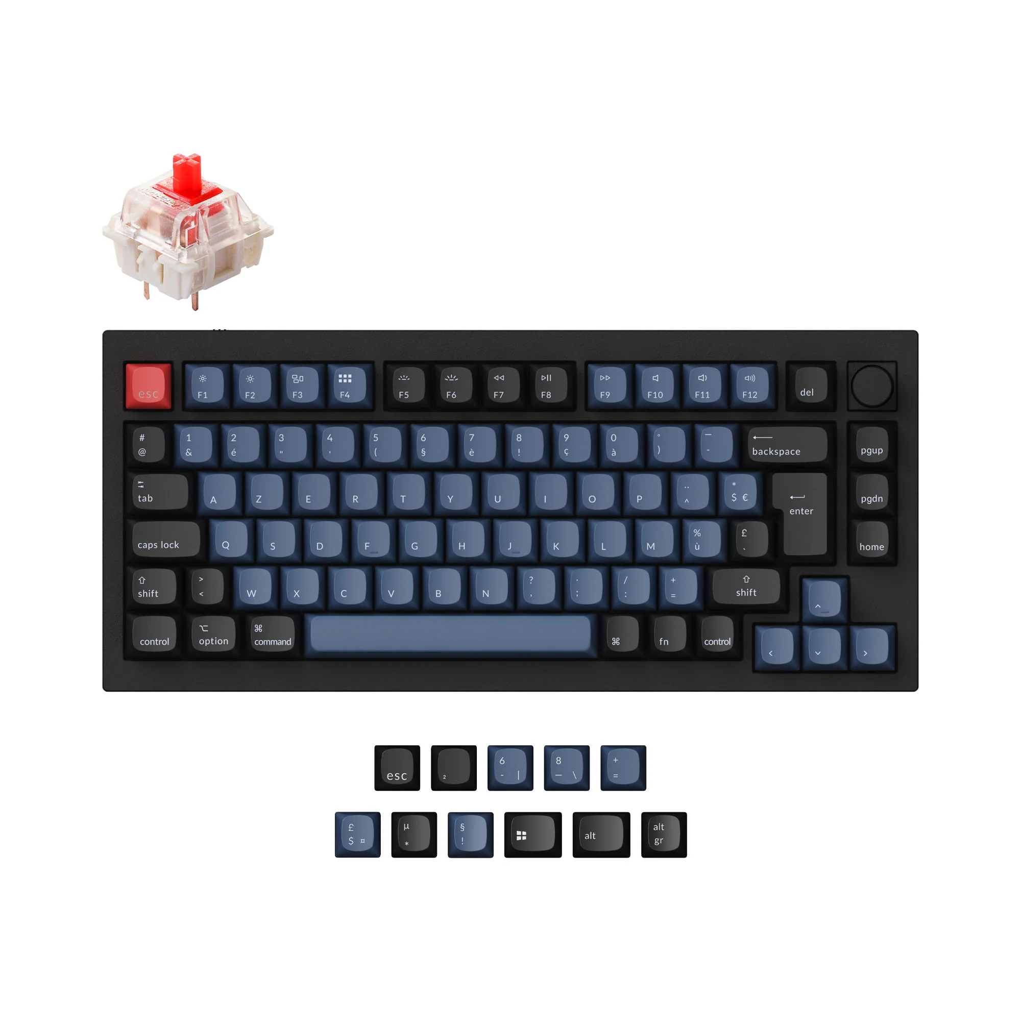 Keychron Q1 QMK Teclado Mecánico Personalizado Colección de Distribución ISO
