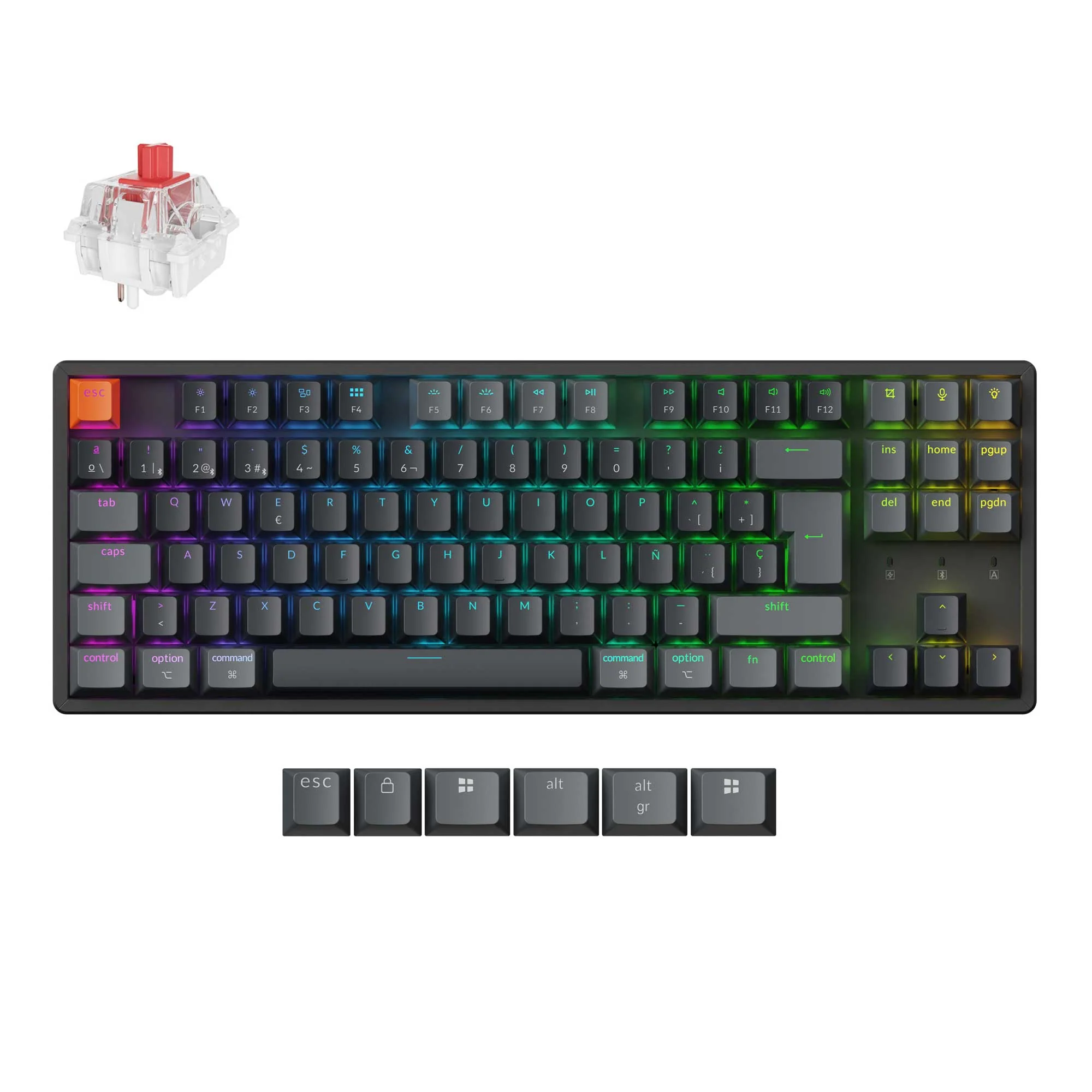Keychron K8 QMK Wireless Mechanical Keyboard ISO Layout Collection (Version 2)
