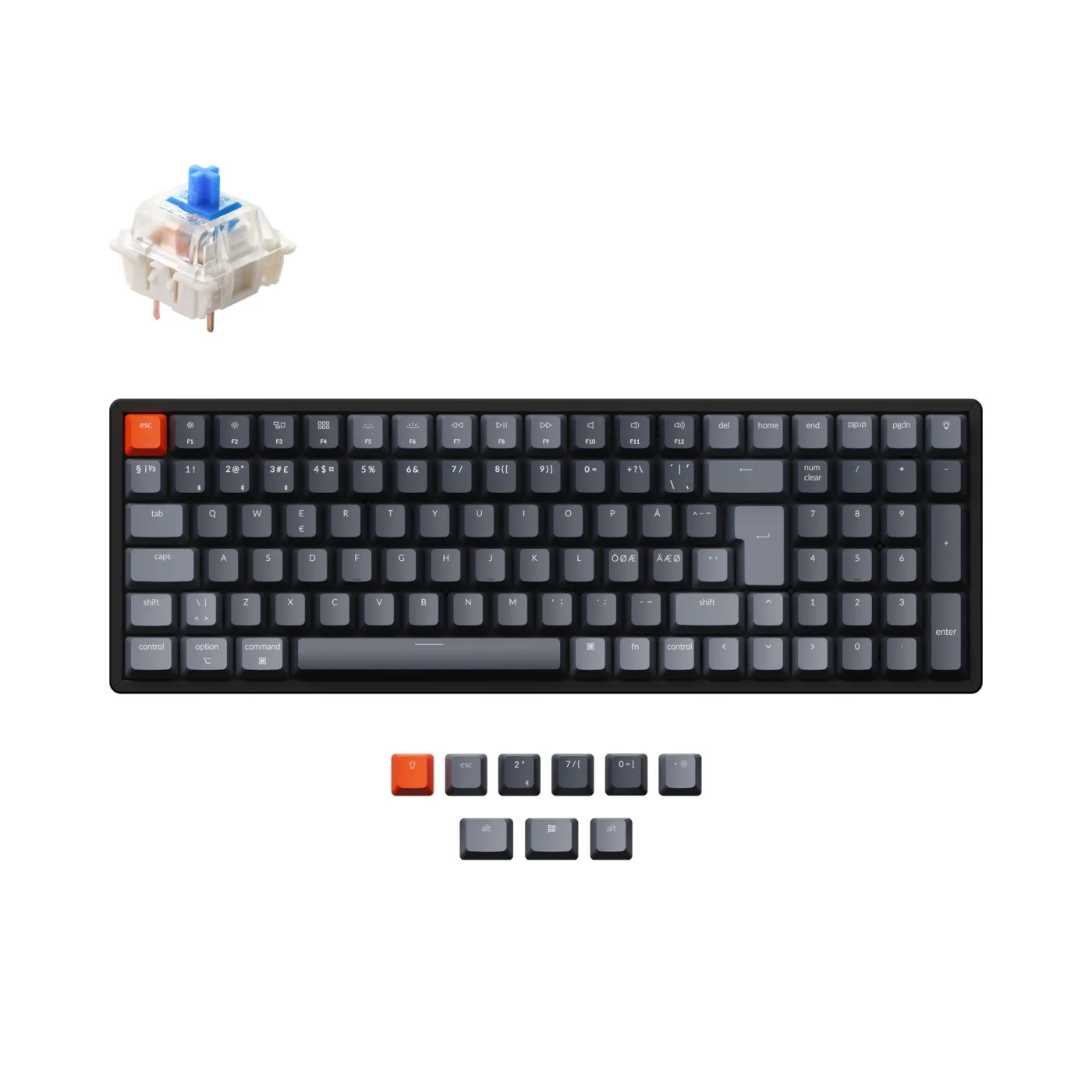 Keychron K4 Wireless Mechanical Keyboard (Nordic ISO Layout) - Version 2