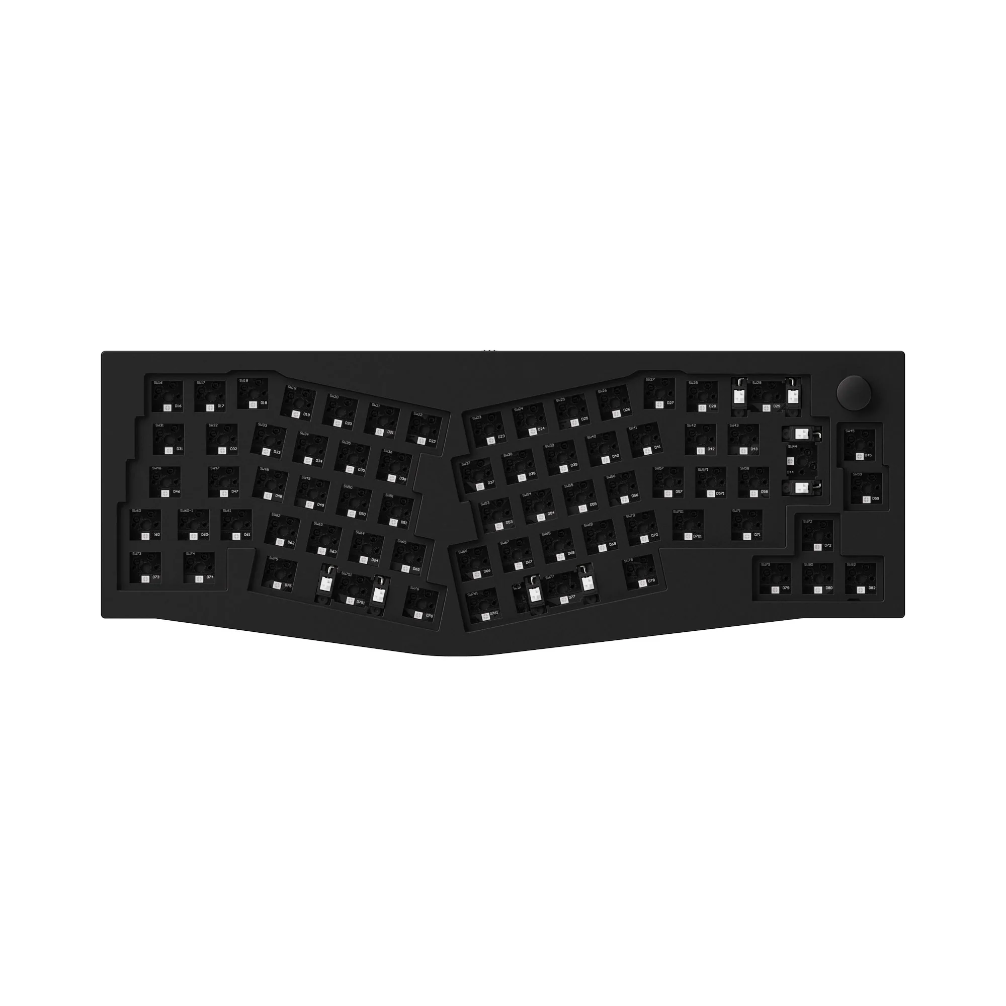 Teclado Mecânico Personalizado QMK Keychron Q8 (Layout Alice) - Coleção de Layout ISO