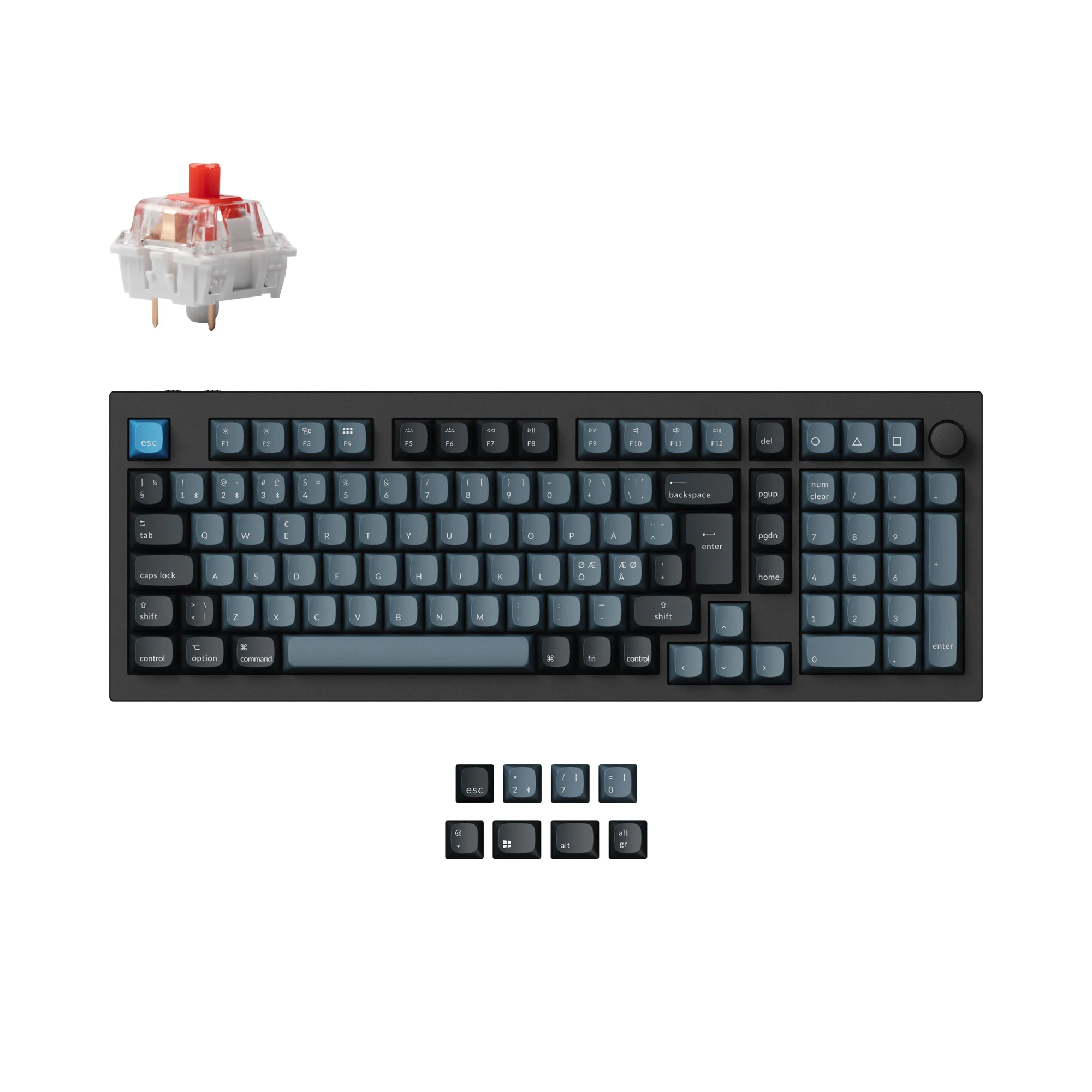 Keychron Q5 Pro QMK/VIA langaton mukautettu mekaaninen näppäimistö ISO-layout-kokoelma