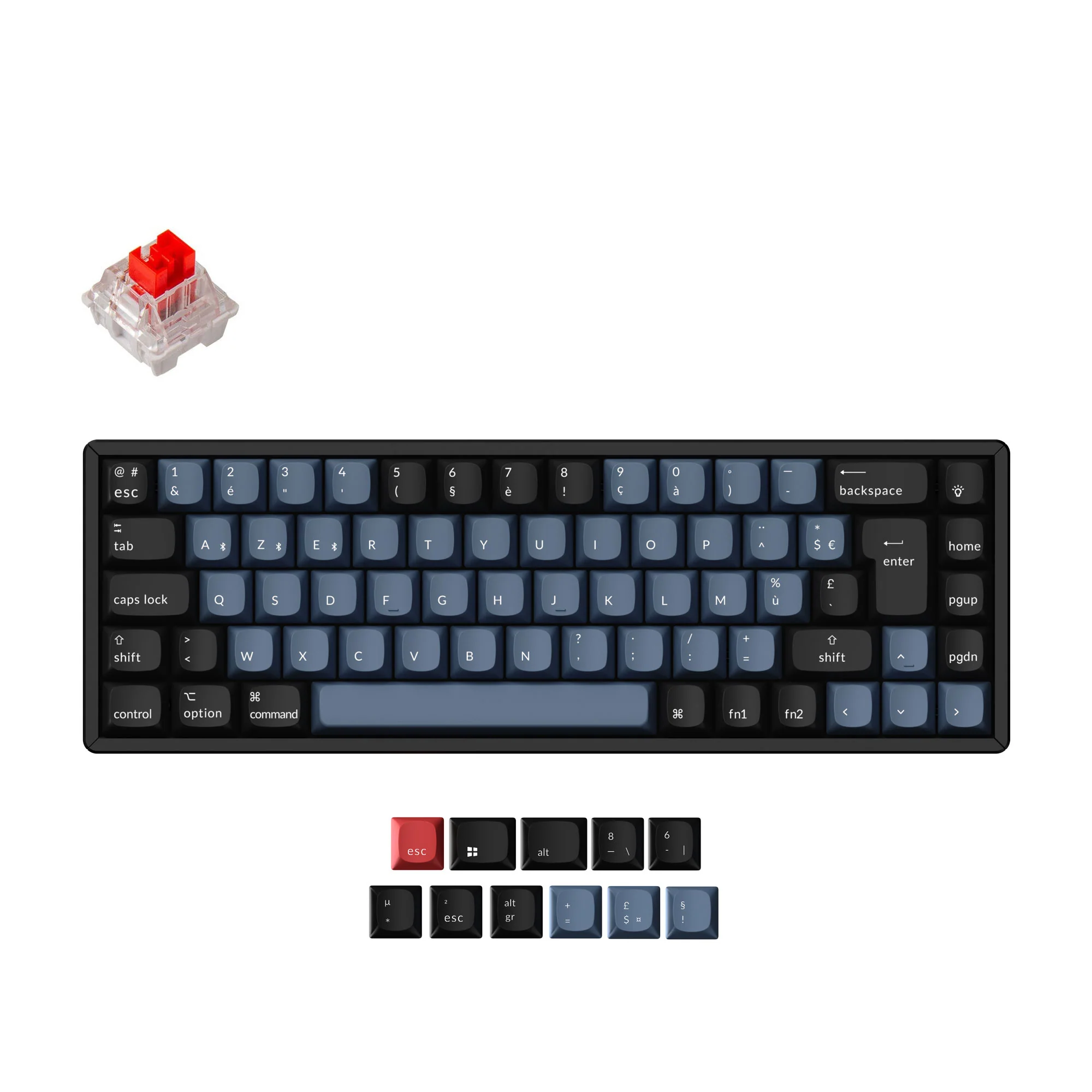 Keychron K6 Pro QMK/VIA Teclado Mecânico Sem Fio Coleção Layout ISO