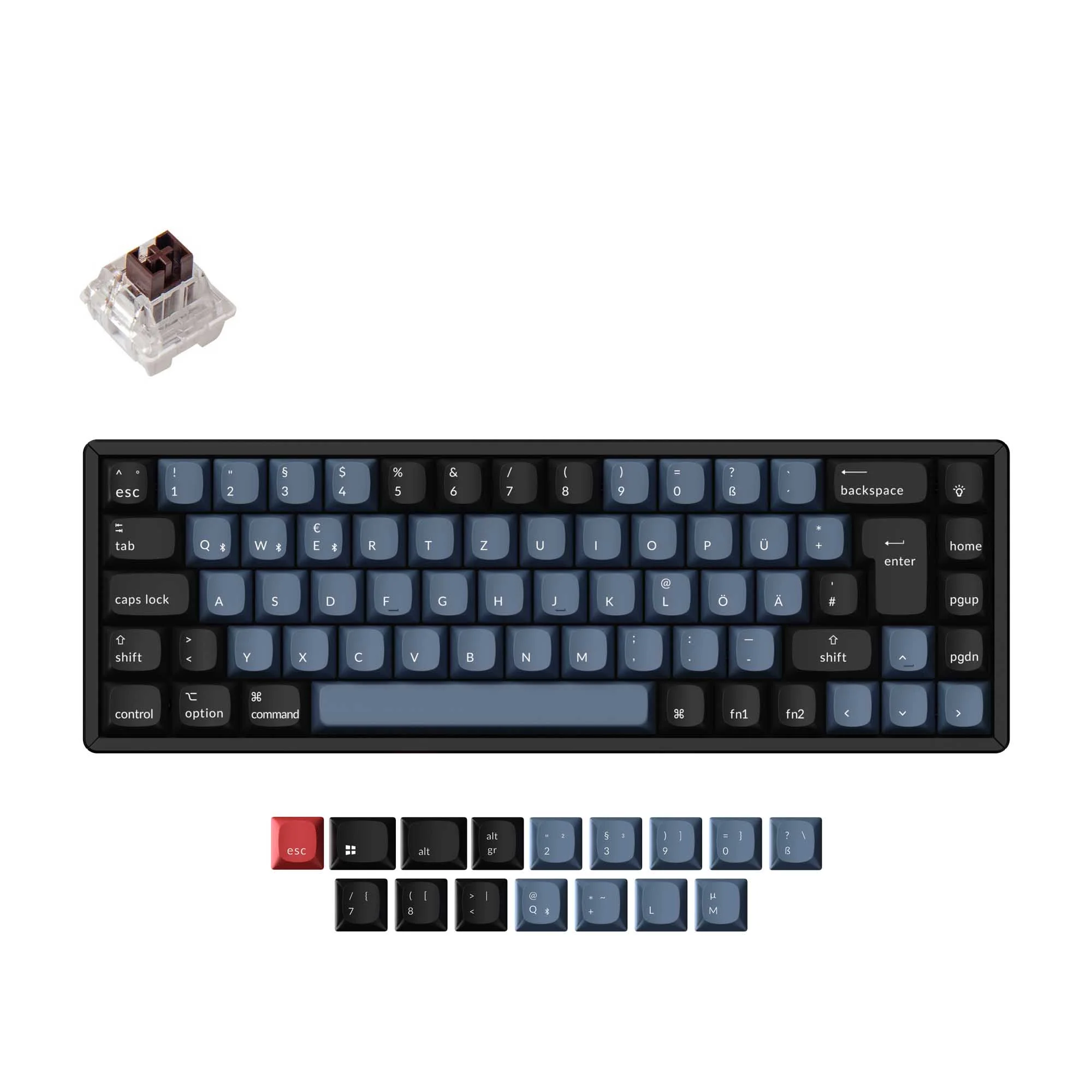Keychron K6 Pro QMK/VIA Teclado Mecânico Sem Fio Coleção Layout ISO