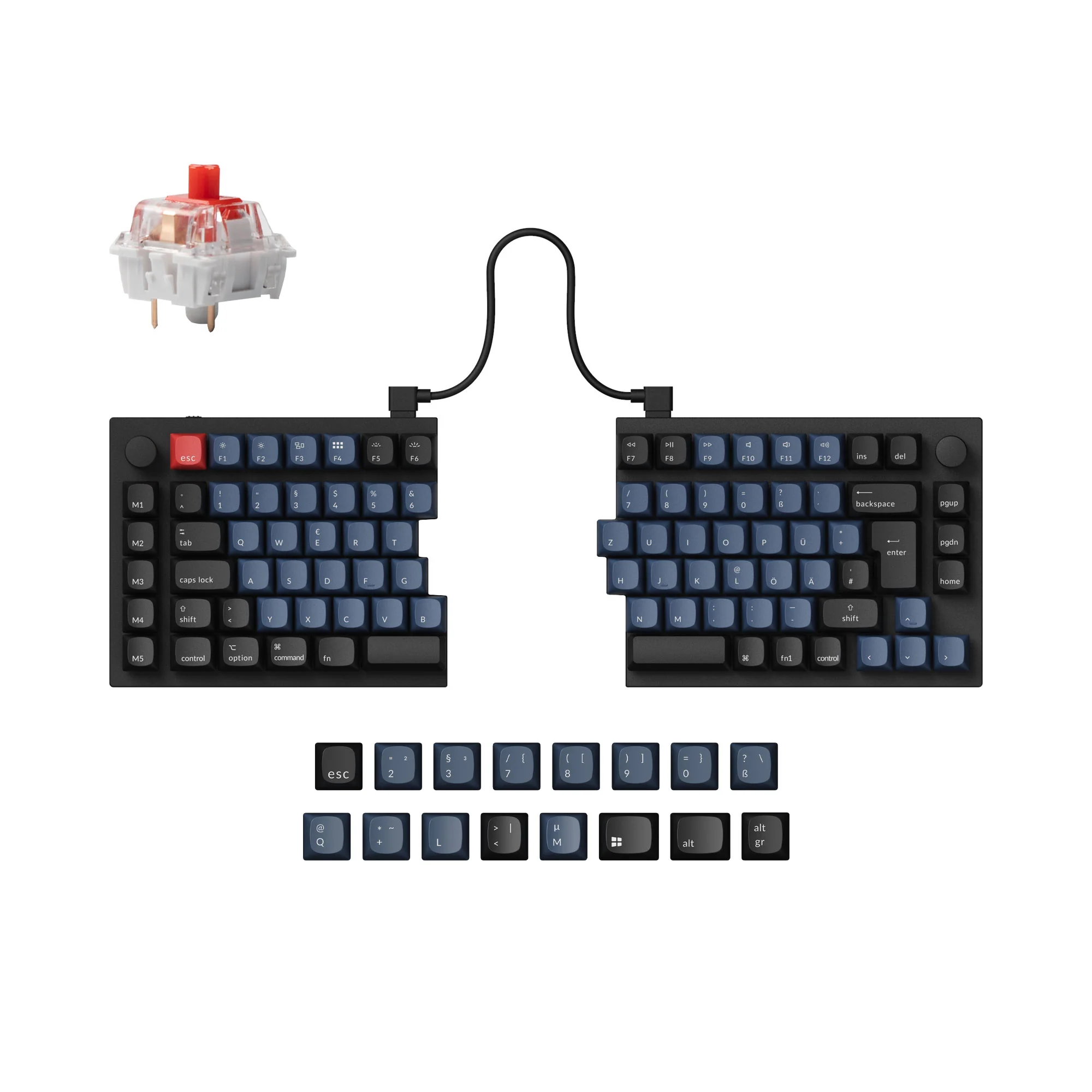 Keychron Q11 teclado mecánico personalizable QMK - colección de distribución ISO