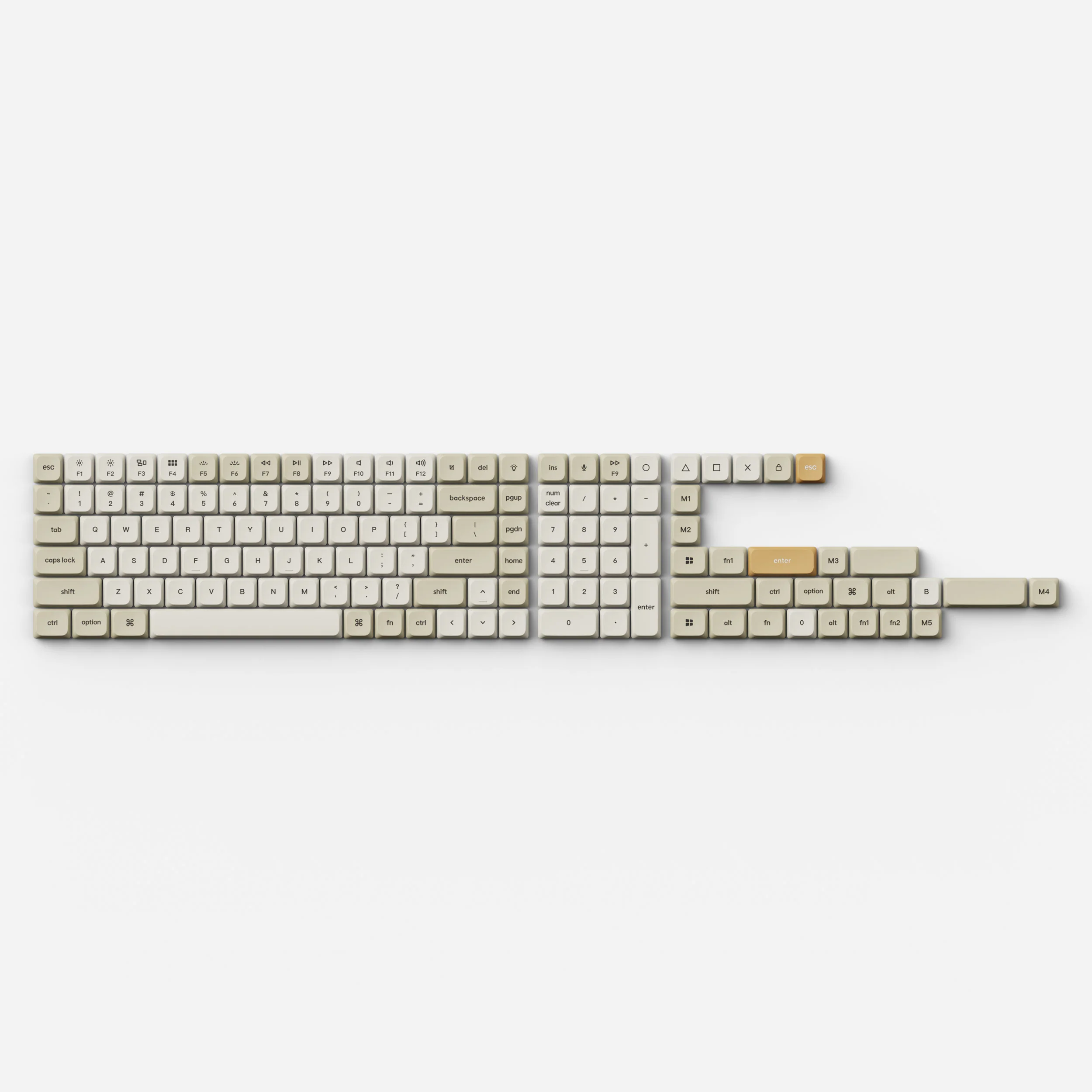 Low Profile Double Shot PBT LSA Tastenkappen-Set Version 2