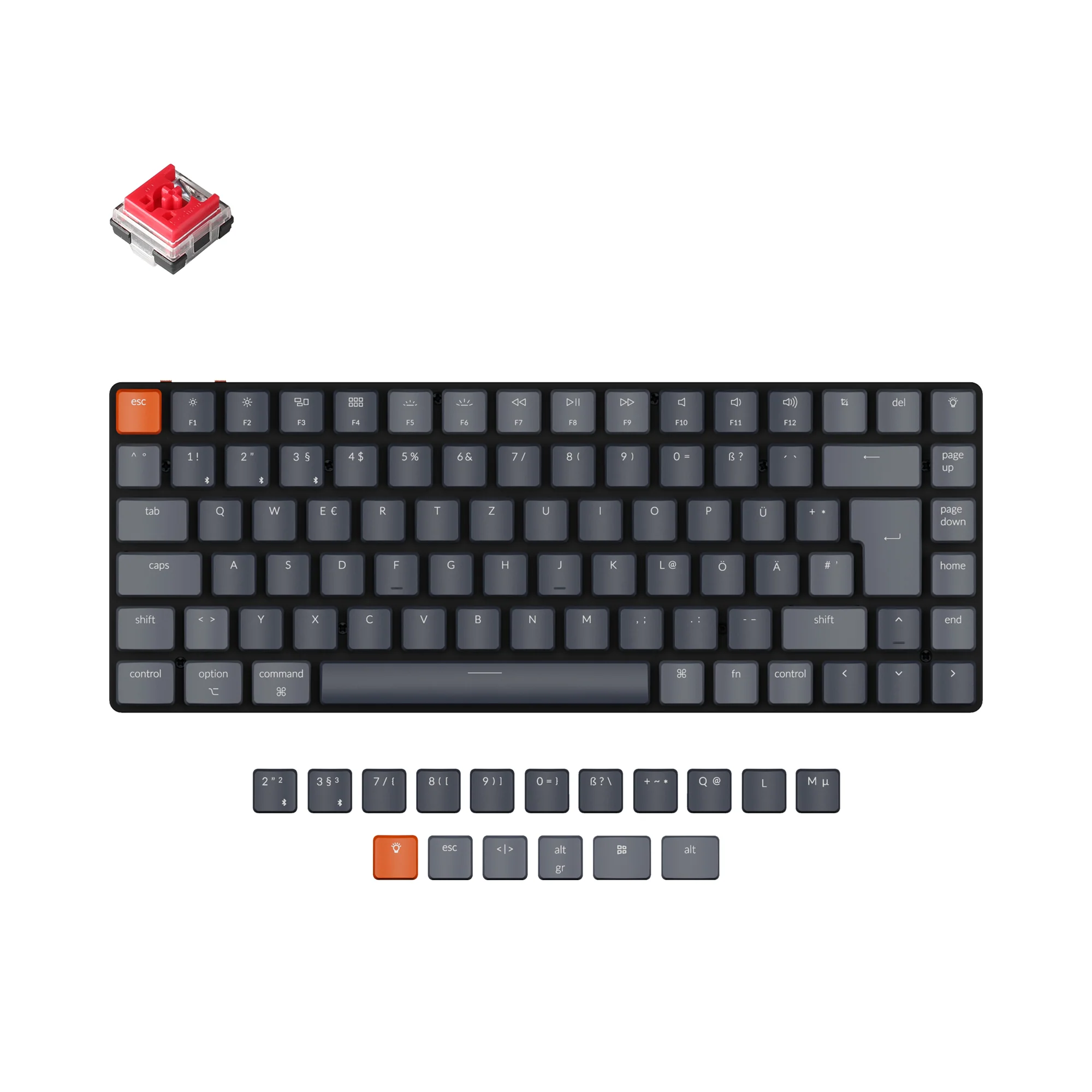 Tastiera meccanica wireless ultra-slim Keychron K3 (layout tedesco ISO-DE) - Versione 2
