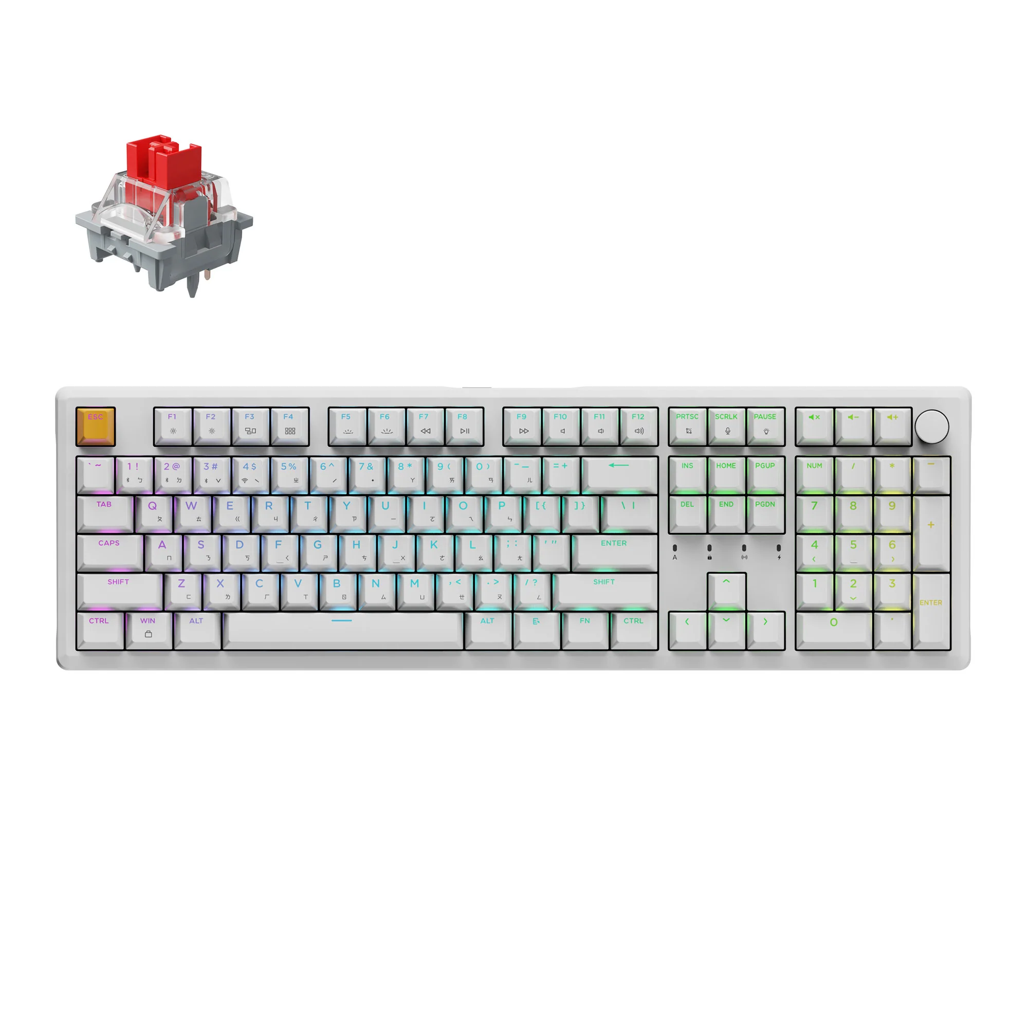 Keychron J5 Teclado mecánico inalámbrico QMK