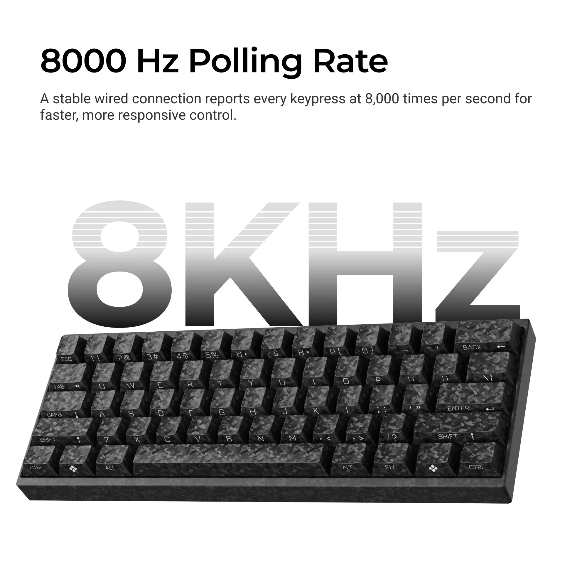 Keychron Carbon 60 HE 8K kablet tastatur med magnetiske brytere