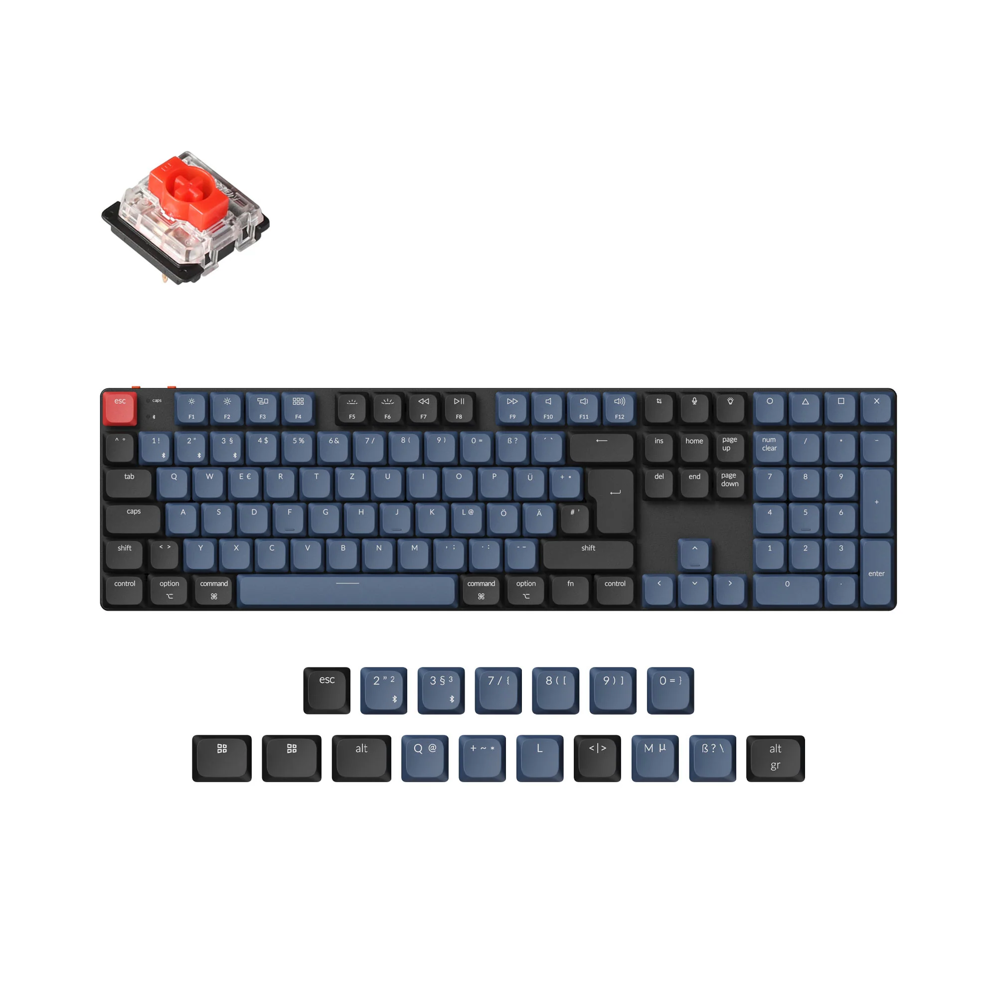 Coleção de teclado mecânico personalizado sem fio Keychron K5 Pro QMK/VIA layout ISO