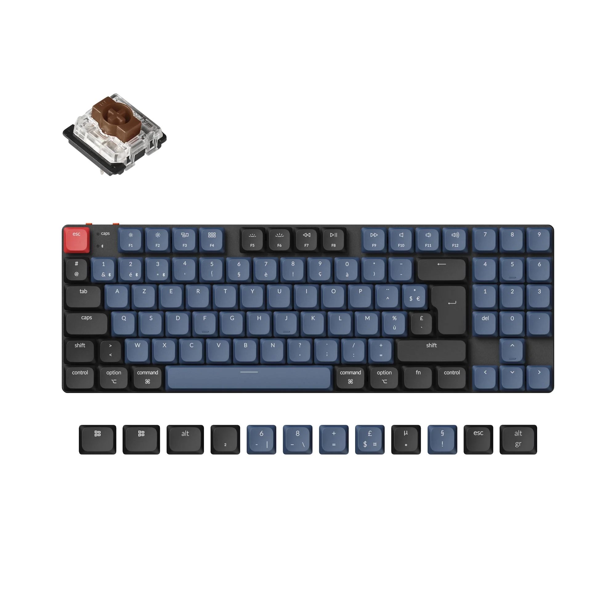 Teclado mecánico inalámbrico personalizado Keychron K13 Pro QMK/VIA - Colección de distribución ISO